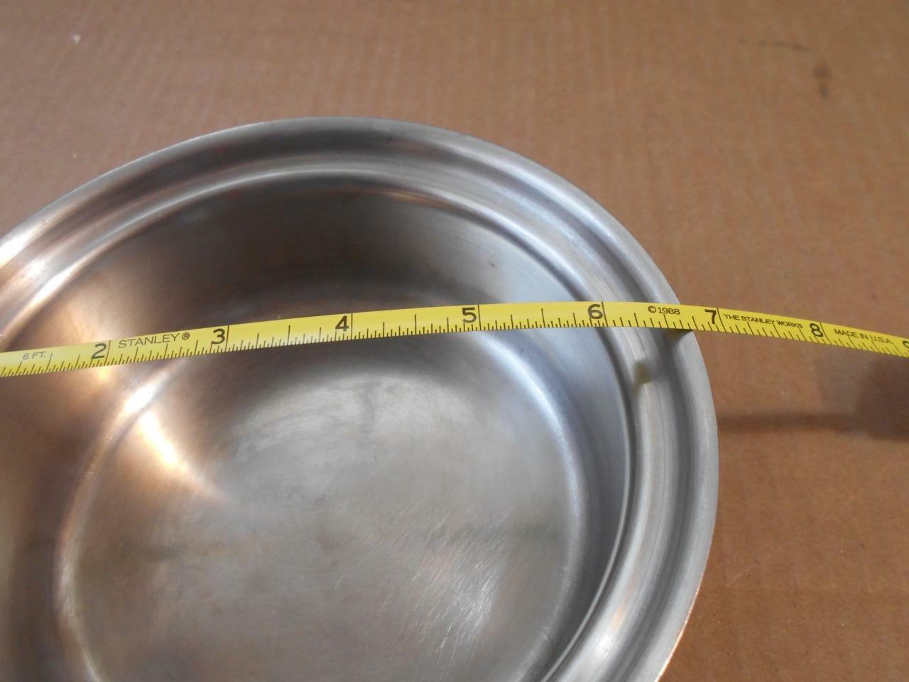 Stainless Steel Pan with Lid 6 3/4″ Across ~