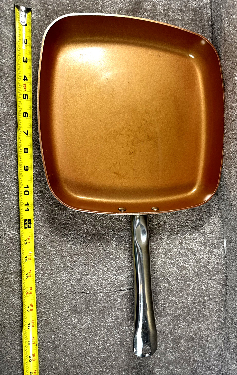 Copper Chef 11” Square Skillet Pan Aluminum W/ A Nonstick Ceramic Coating