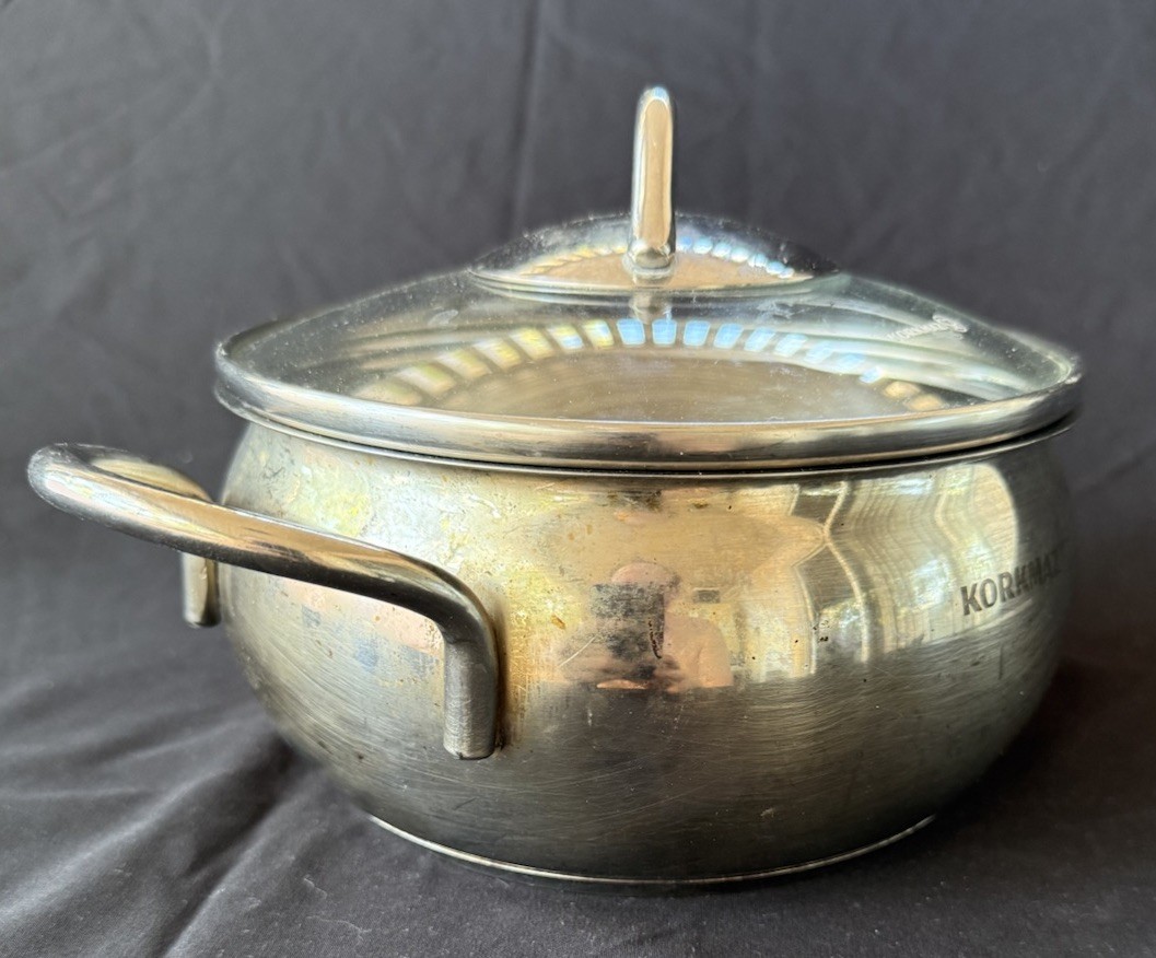 Korkmaz for Induction Cooktops. 16cm. 18/10 CR Ni Stainless Steel Pot w/ Lid