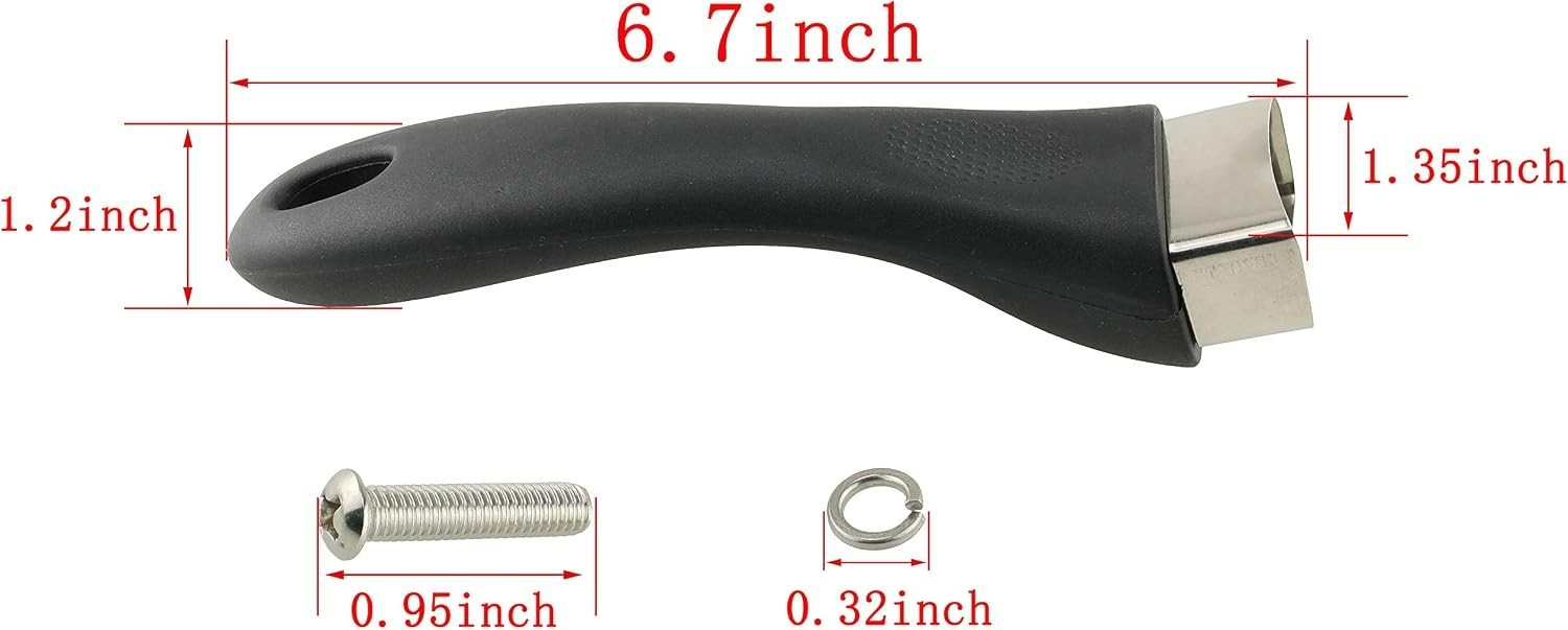 Versatile Bakelite Pot Handle Replacement – Sturdy Black Grip for Safety