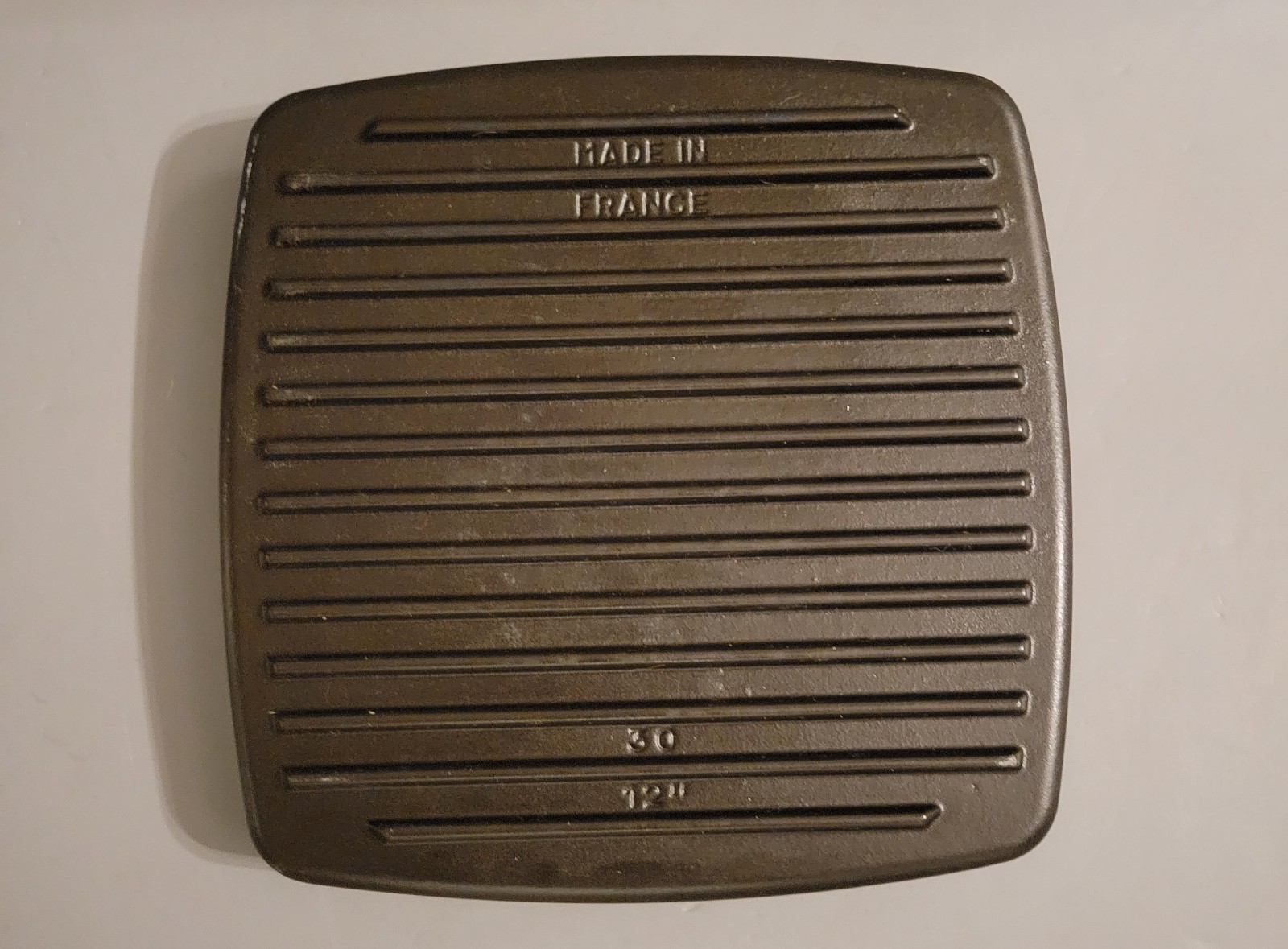 Staub Cast Iron 10.5-inch Square Grill Press Black Fits 12-inch Grill