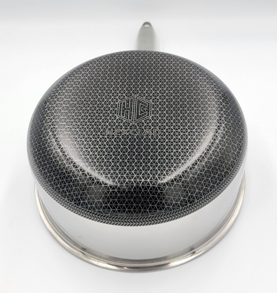 Hexclad Hybrid Non Stick Pot Stainless Steel Saucepan 3-Quart – With Lid