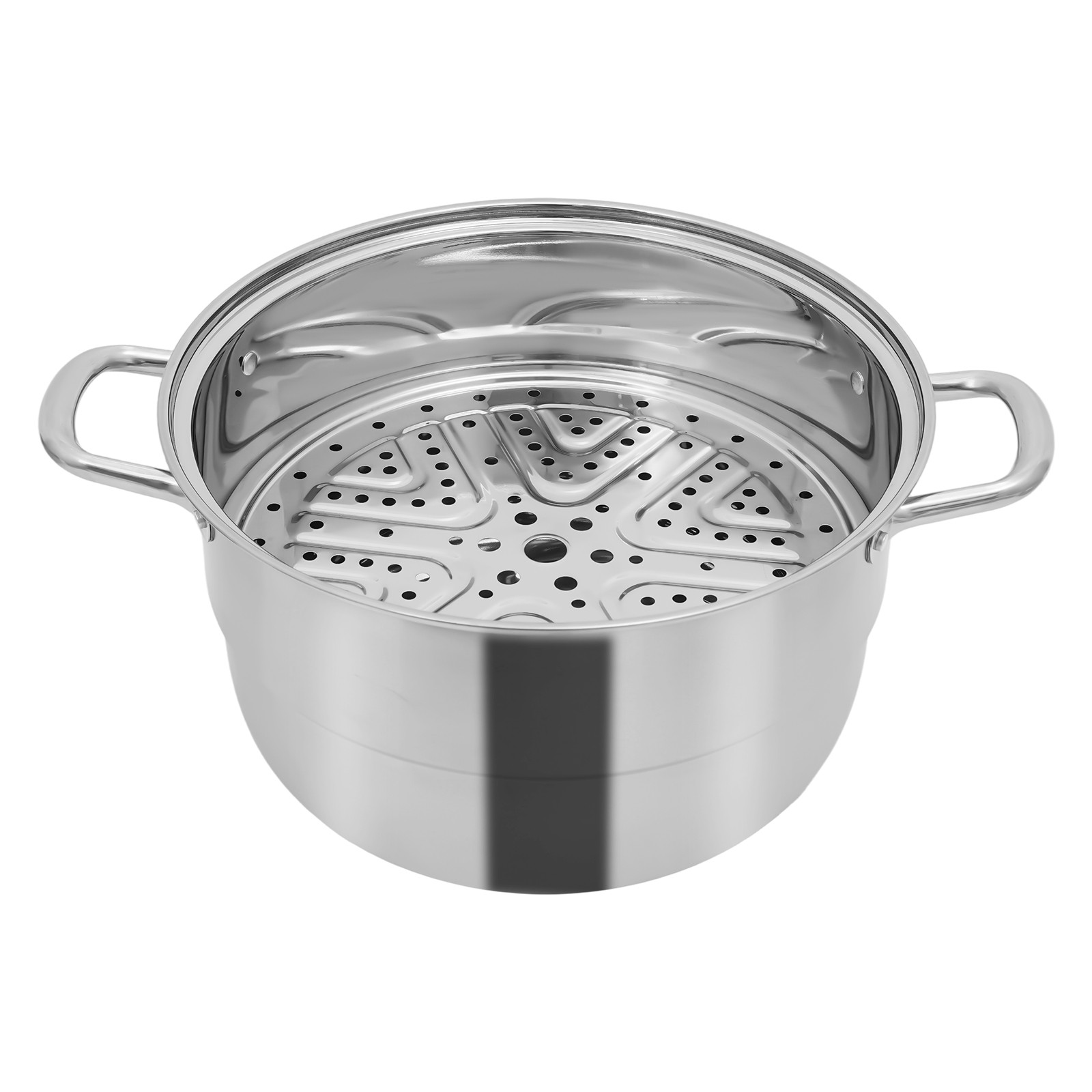 32.5cm 5 Tier Stainless Steel Steam Cooker Steamer Pan Cook Pot Set kitchen