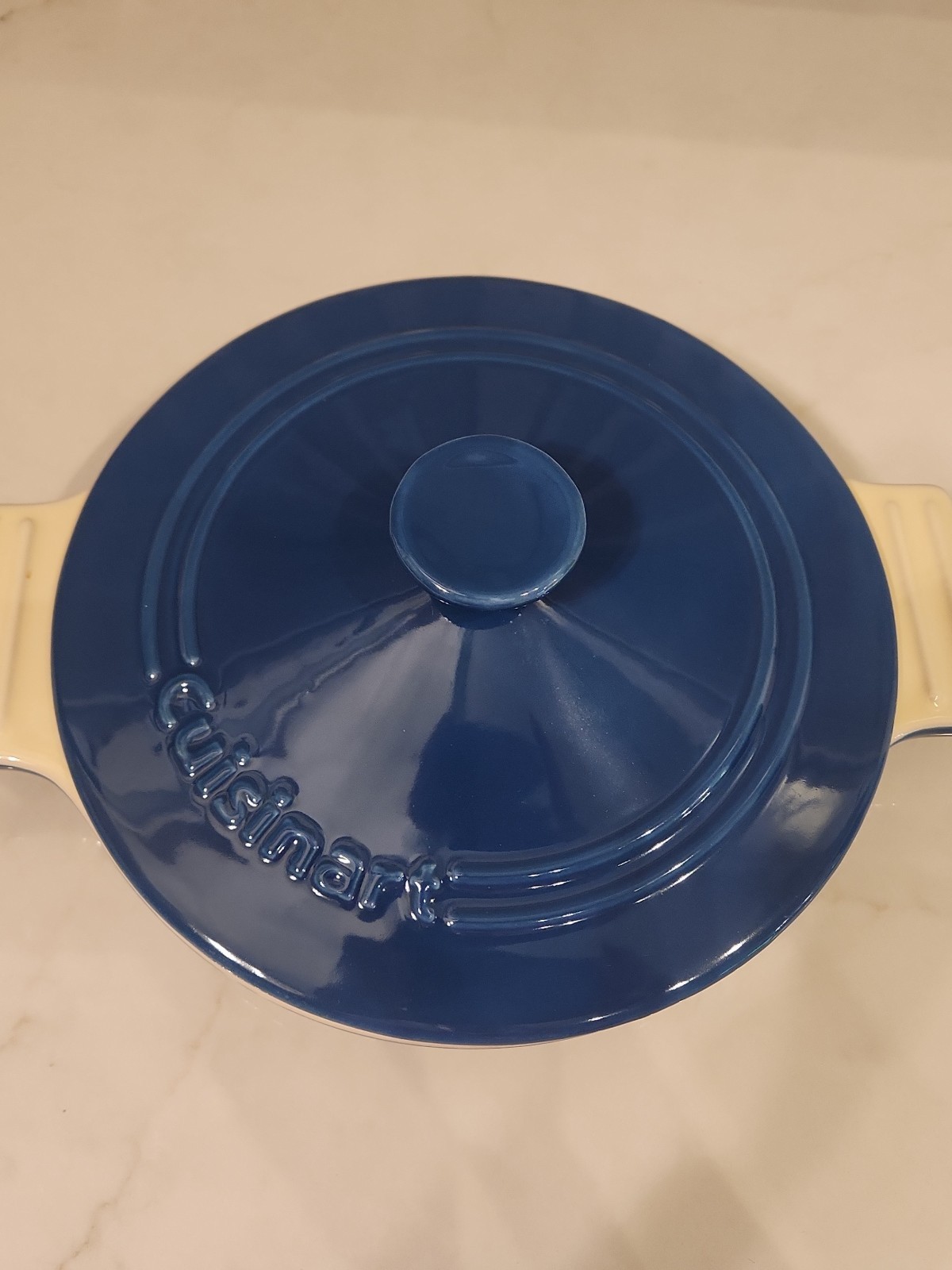 Cuisinart 1.0 Qt Stoneware Covered Baker Casserole With Lid Excellent Blue
