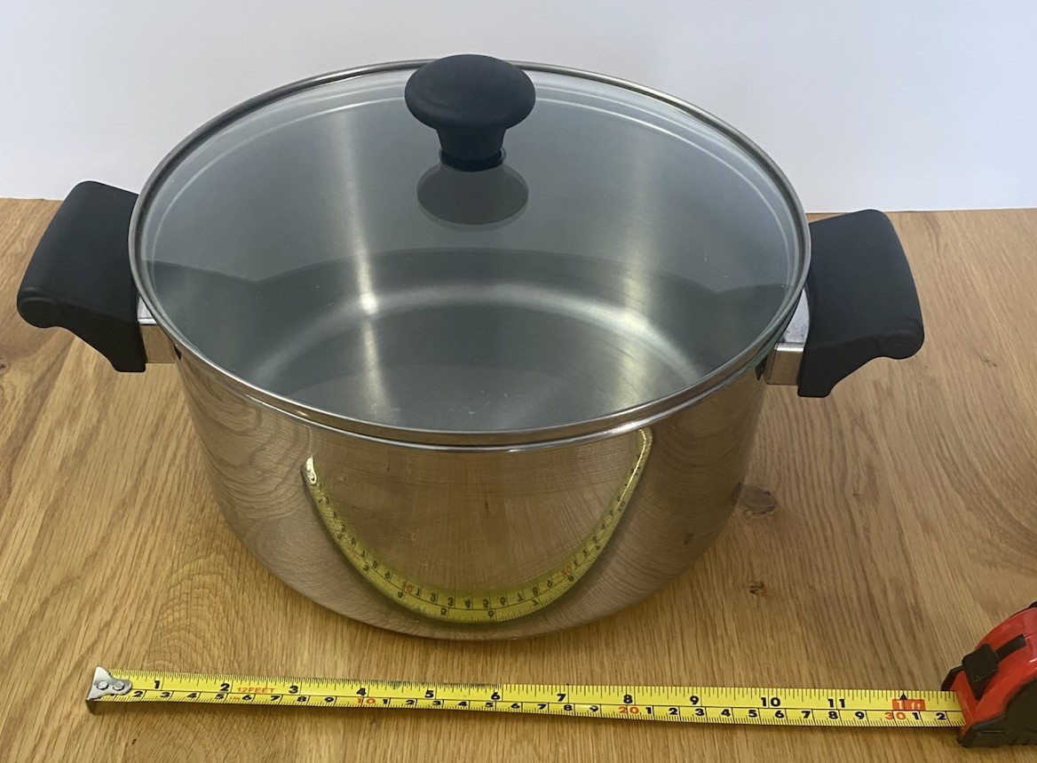 Farberware 5 QT Stainless Steel Stock Pot W/Glass Lid Dutch Oven Impacted Bonded