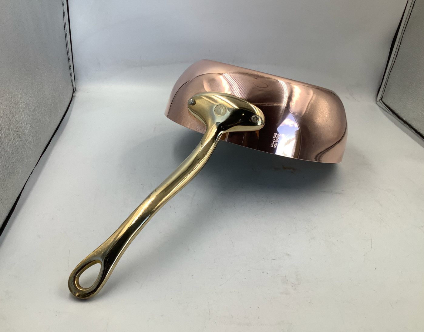 Mauviel M’Heritage 200 B 2mm Polished Copper & Stainless Steel Chef Pan, 3.7-qt