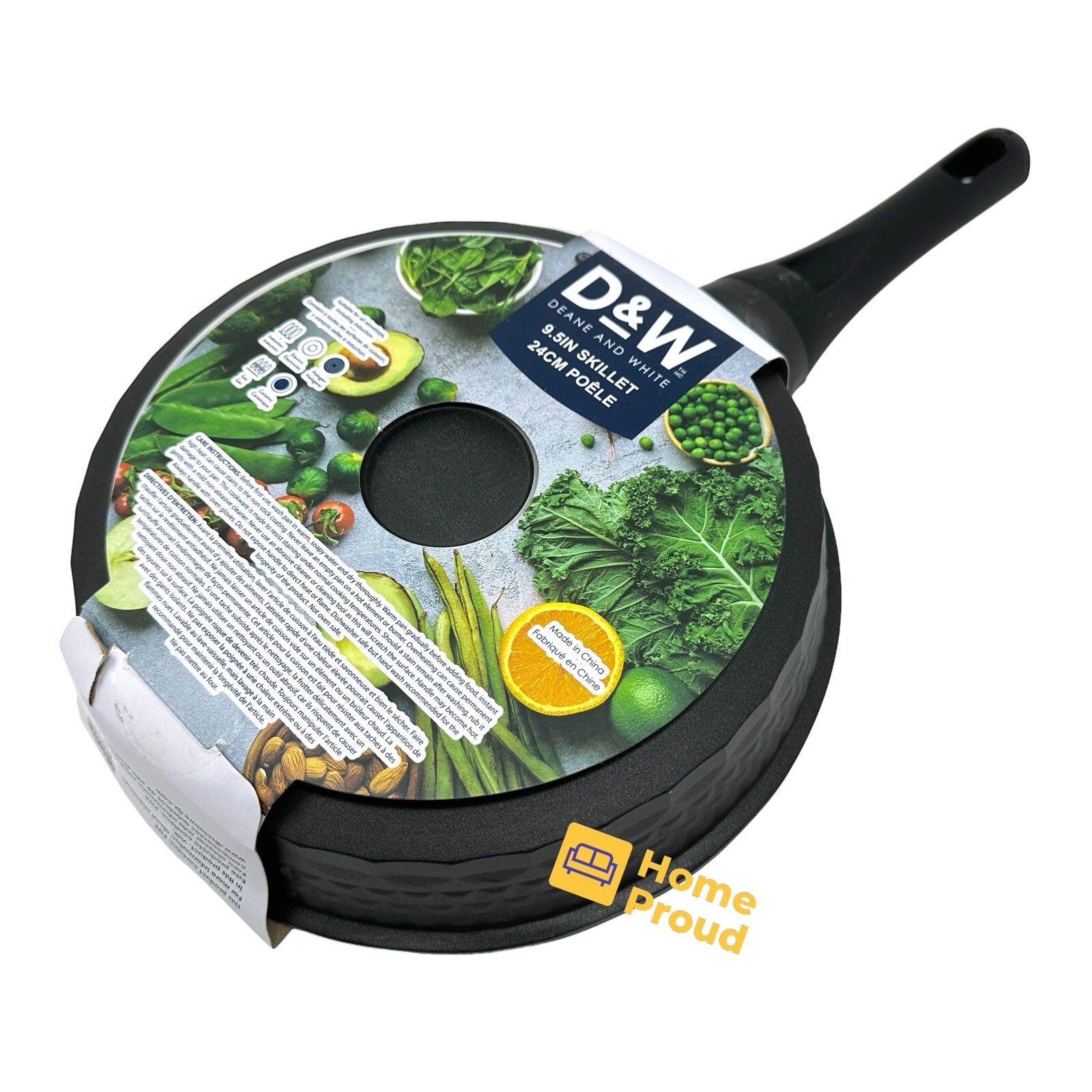 D&W Frying Pan Nonstick Skillet 9.5 inch Restaurant Quality Cookware Deane&White