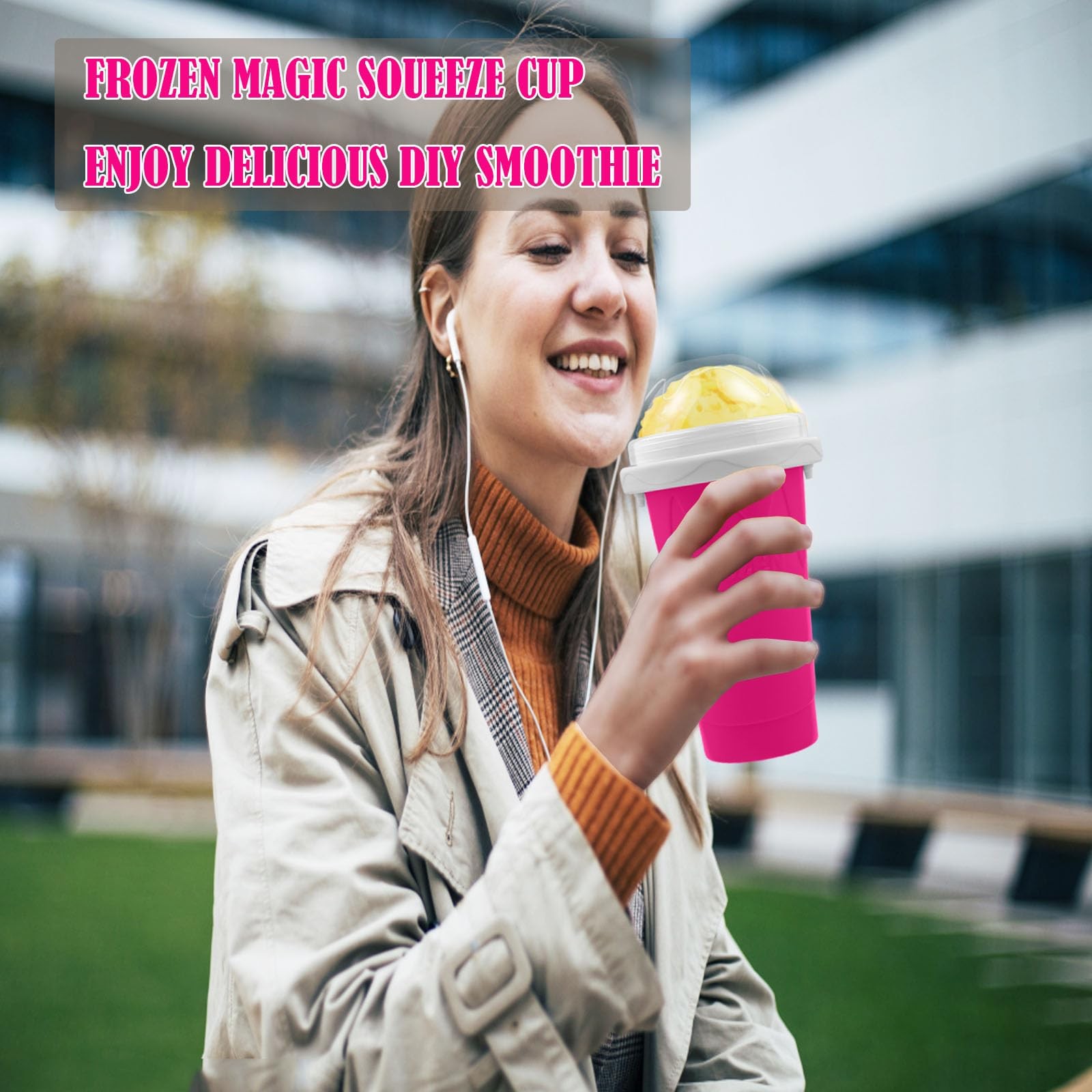 Slushie Maker Cup, Magic Quick Frozen Smoothies Cups for Homemade Milk Shake …