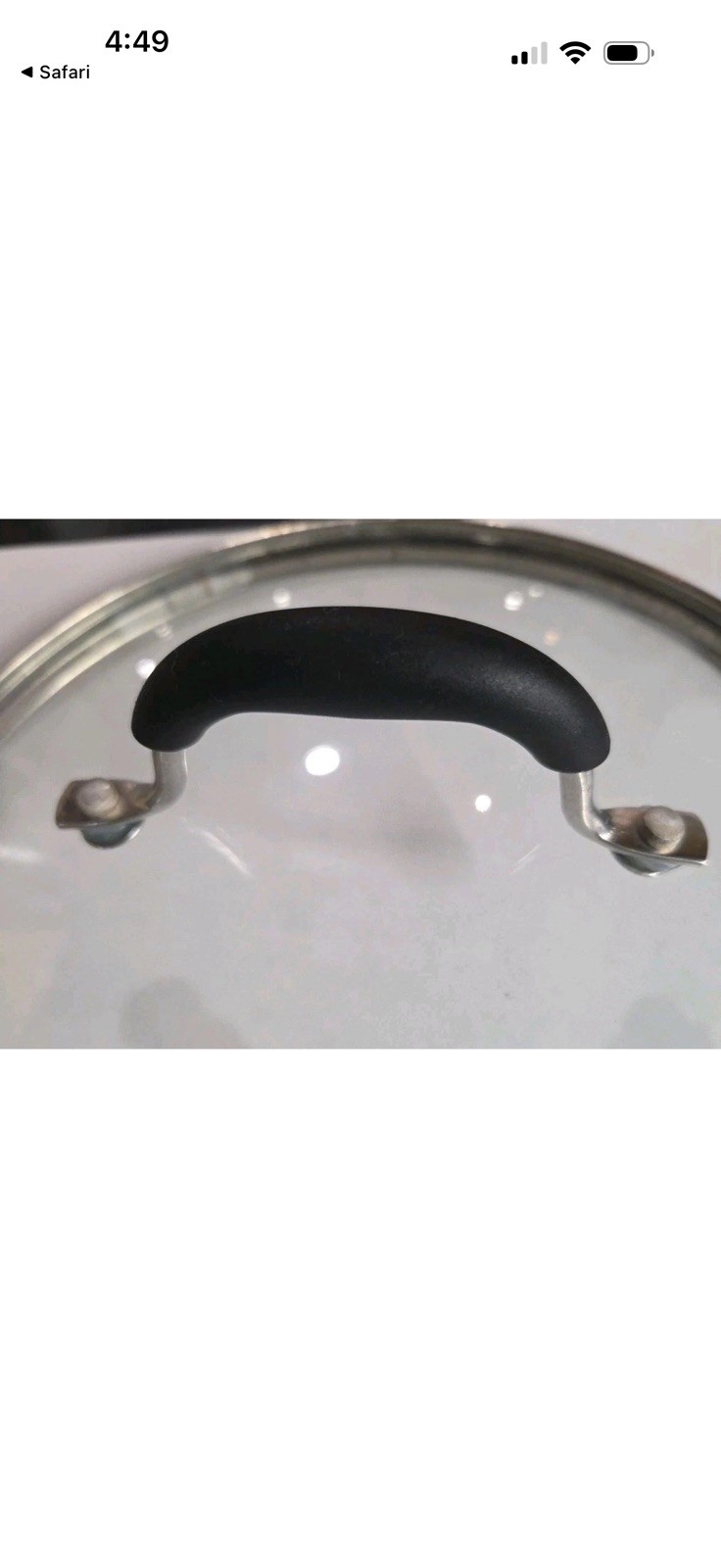 Cuisinart Glass Pot Pan Replacement Lid Only 10” OD 9 1/4” Inside Diameter
