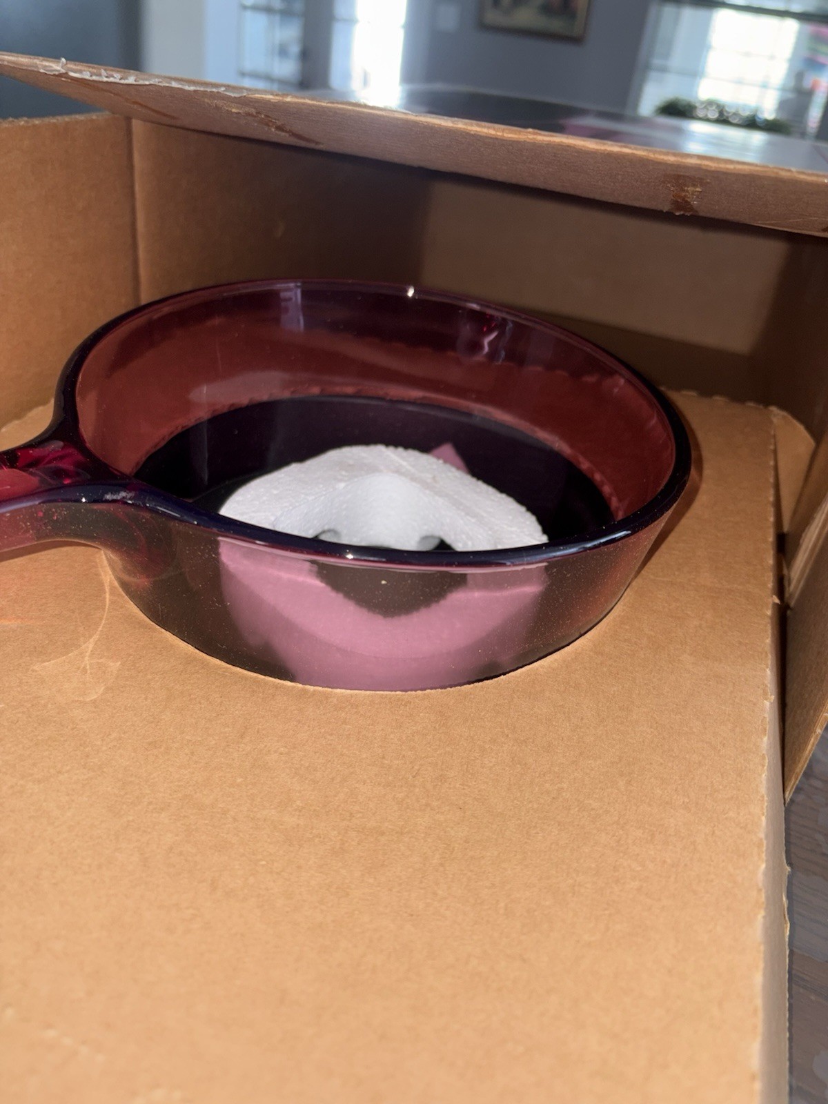 VTG 90s Corningware Cranberry Tinted Visions Cookware 5 Piece New Open Box