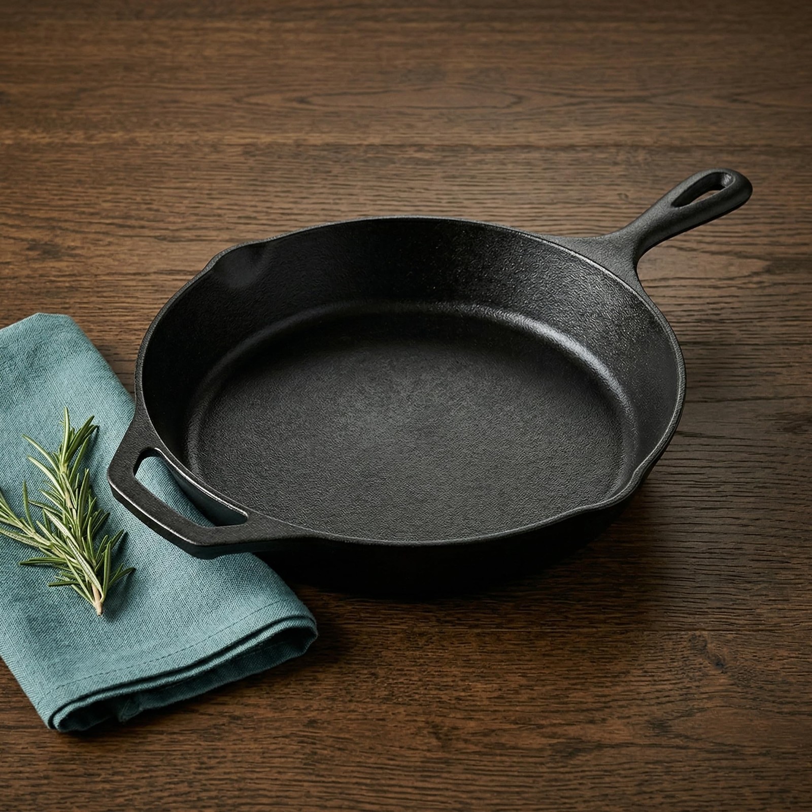 12″ Pre-Seasoned Cast Iron Skillets, 2 Handles 4L Non-Stick Frying Pan, Oven …