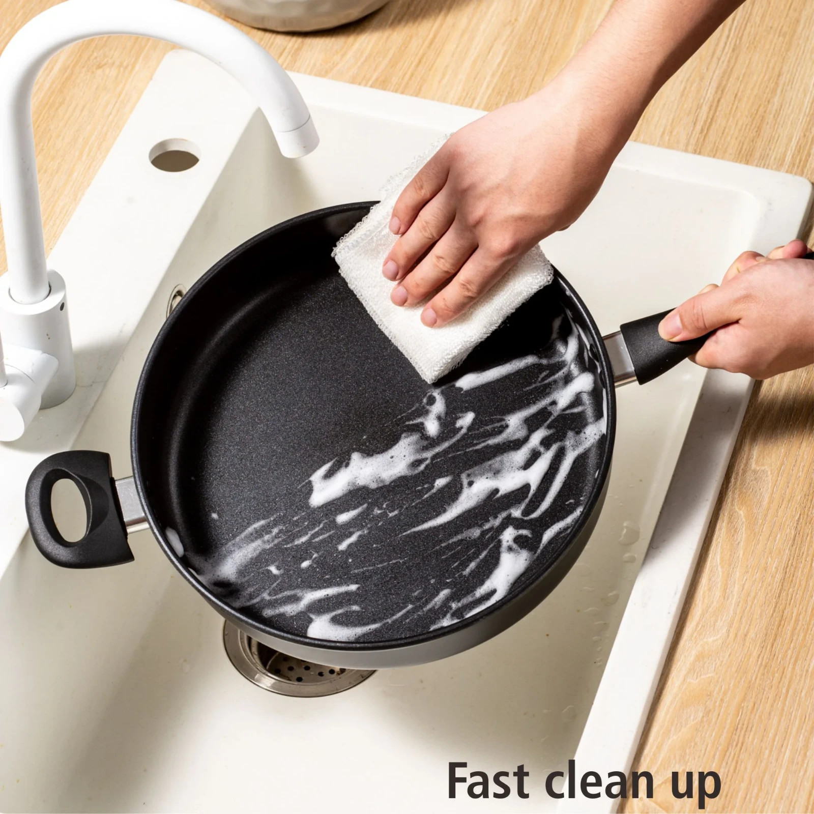 Ninja Extended Life Essential Ceramic 8-Inch Frying Pan, Black CW80020BK