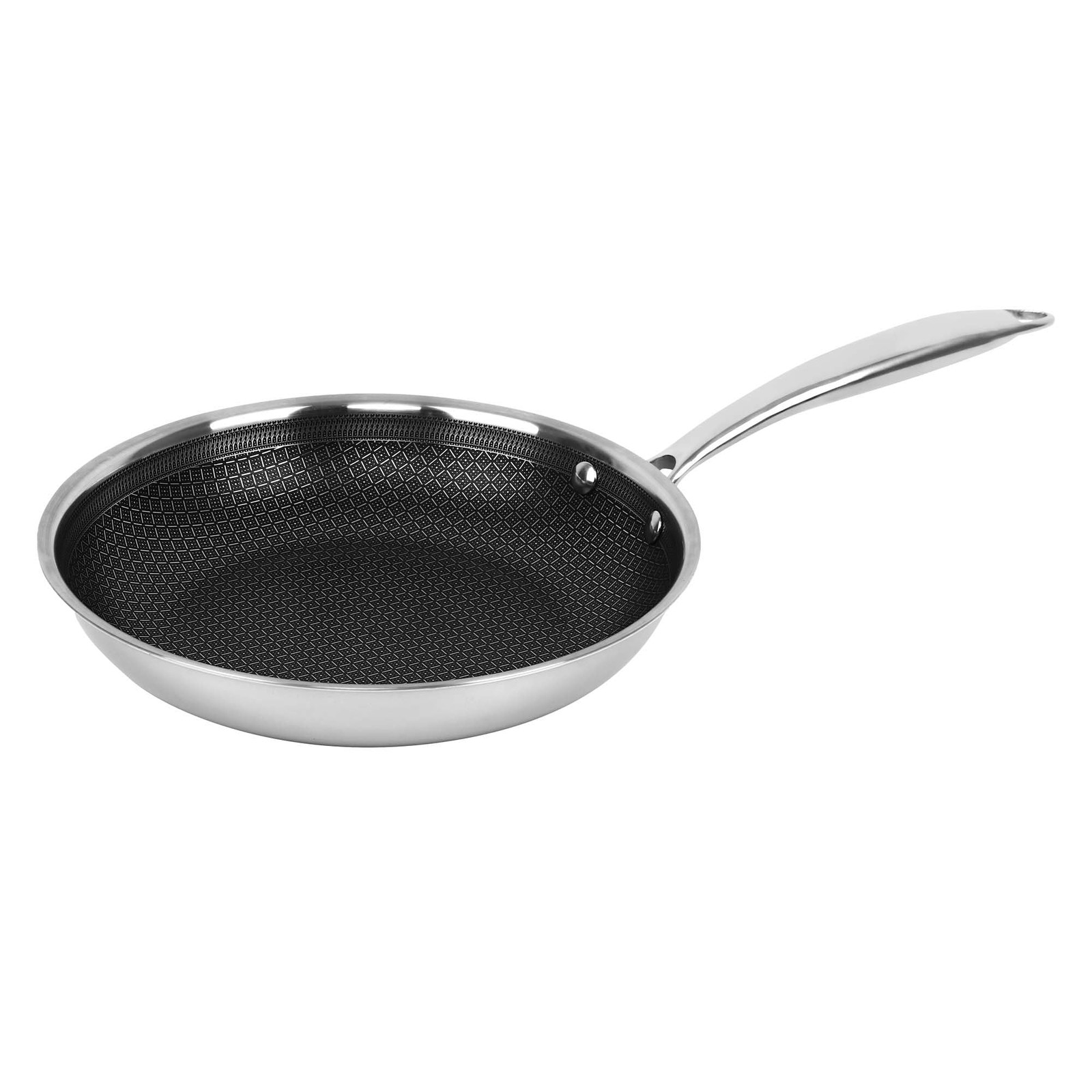 ™ Hybrid Nonstick 9.5 Inch Stainless Steel Frying Pan, Induction Fry Pan with…