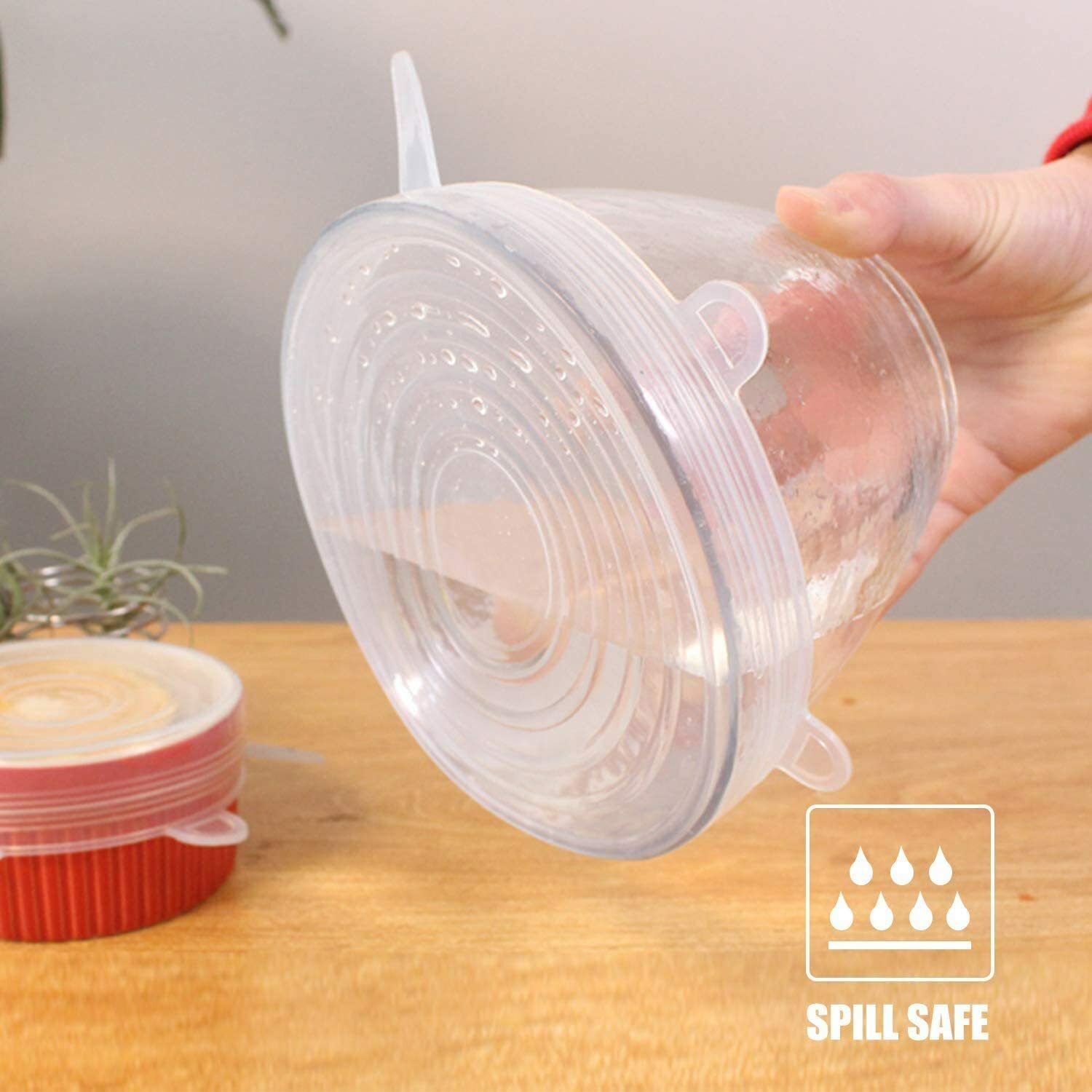 Silicone Stretch Lids, 12 Pack of Silicone Food Covers, BPA Free and Expandable