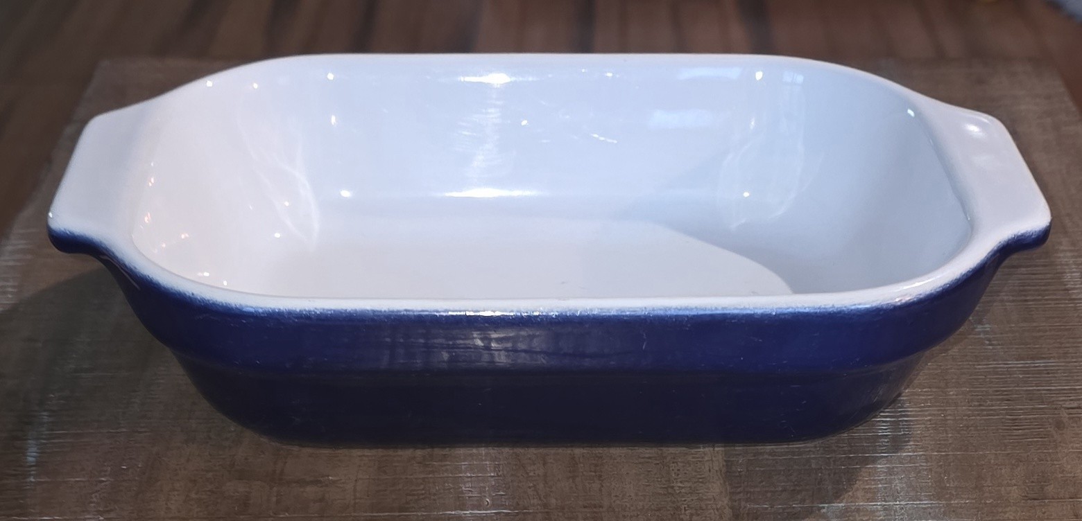 Emile Henry France 9609 Baking Casserole Dish Cobalt Blue 799 Stoneware 9×5.5×2