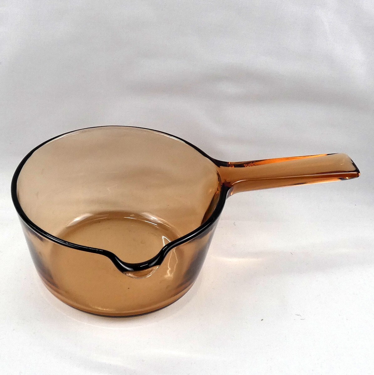 Corning Vision Amber Saucepan w Spout Glass 1 L w Pyrex Lid V-1-C USA