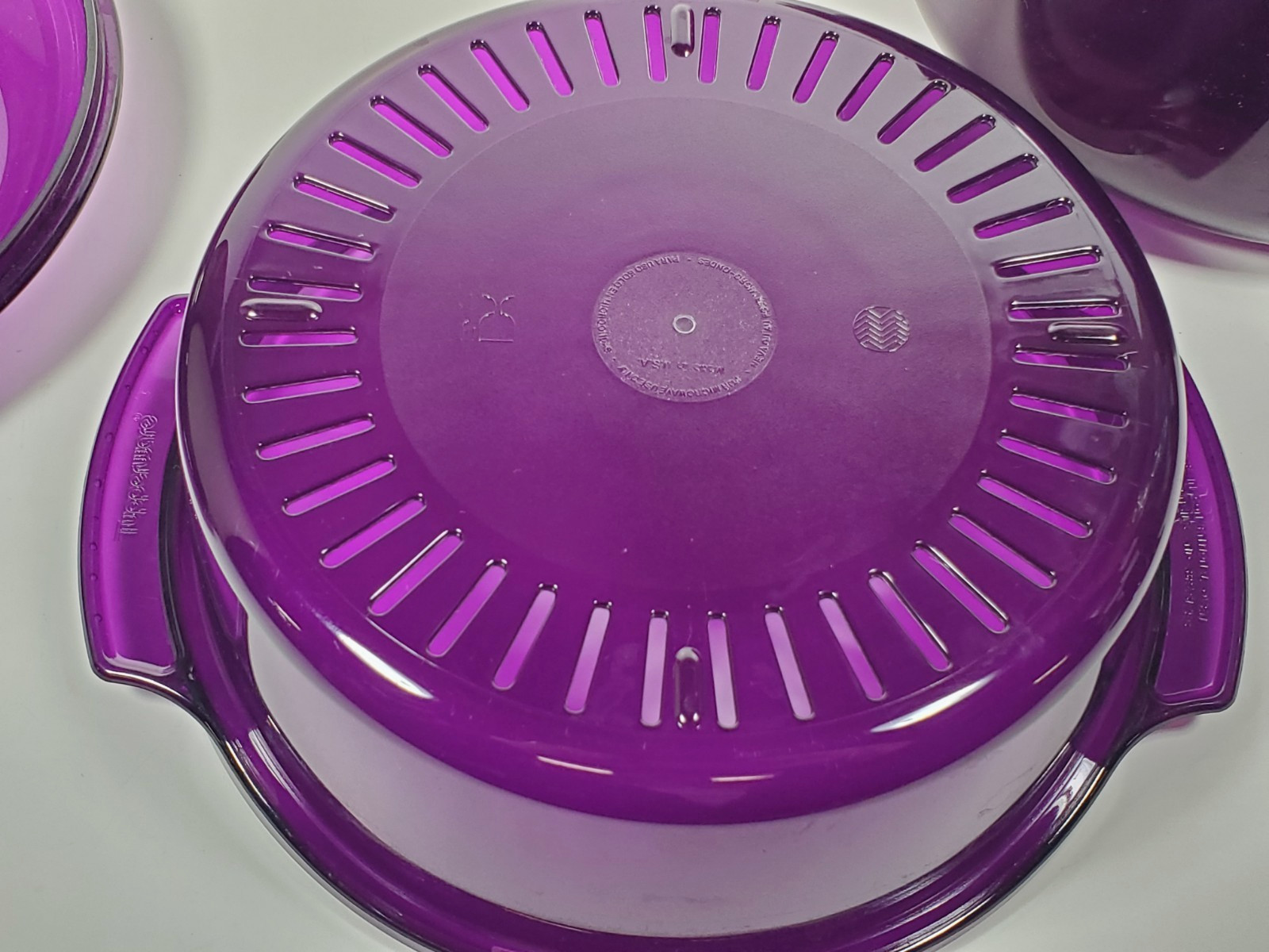 TUPPERWARE Purple Microwave Cooker Steamer 5 Pc Set