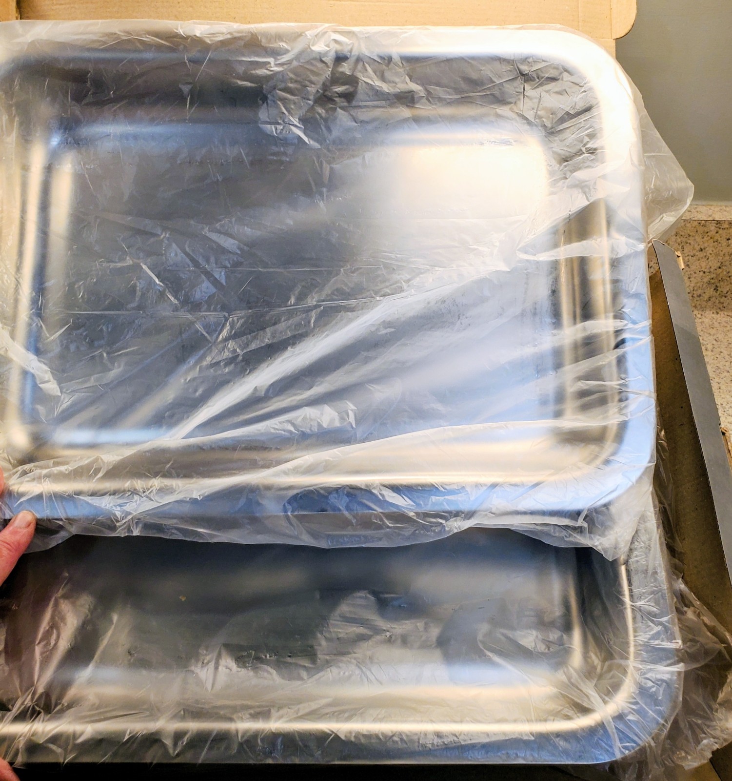 2 VTG New Farberware Classic Oven Roaster Stainless Steel Lifetime Warranty Box