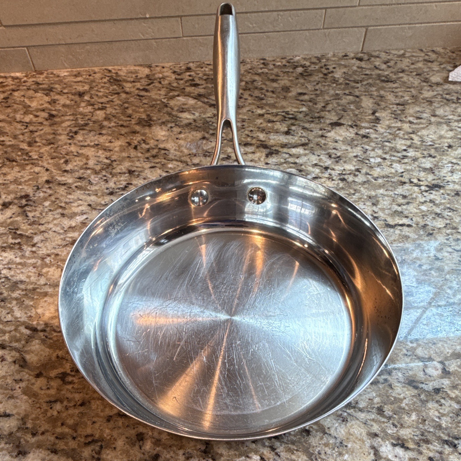 Technique Ti 9in/22cm 18/10 Stainless Steel Frying Pan Skillet, Silver