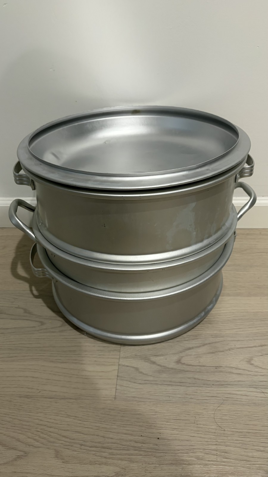 14-inch Aluminum Steamer Set Three-Tiered (Commercial Sized)