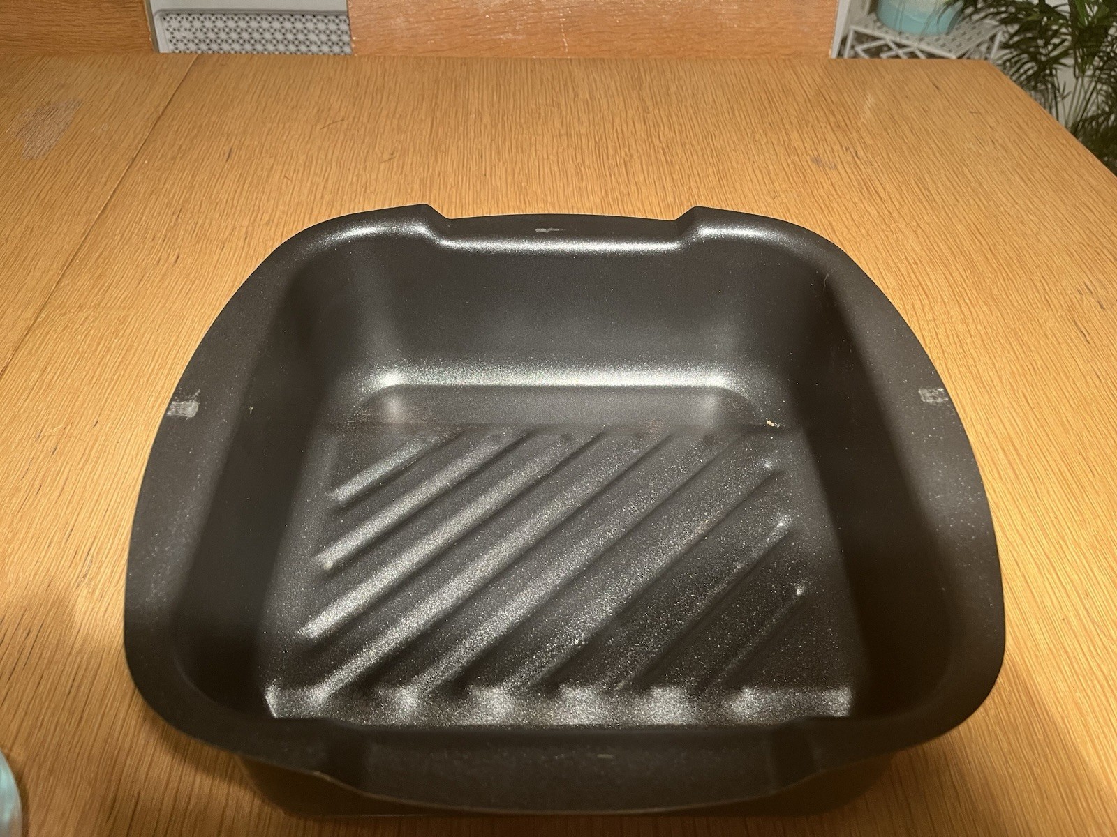 T-FAL 9 3/4” X 9 3/4” Non-stick Roaster Pan With Glass Pyrex Lid Vintage