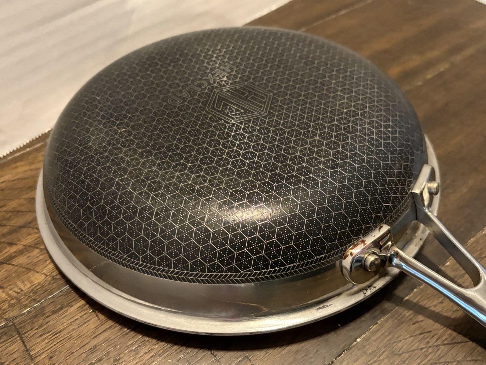HEXCLAD 8″ Frying Pan Hybrid Stainless Steel Non-Stick Fry Pan (A5)
