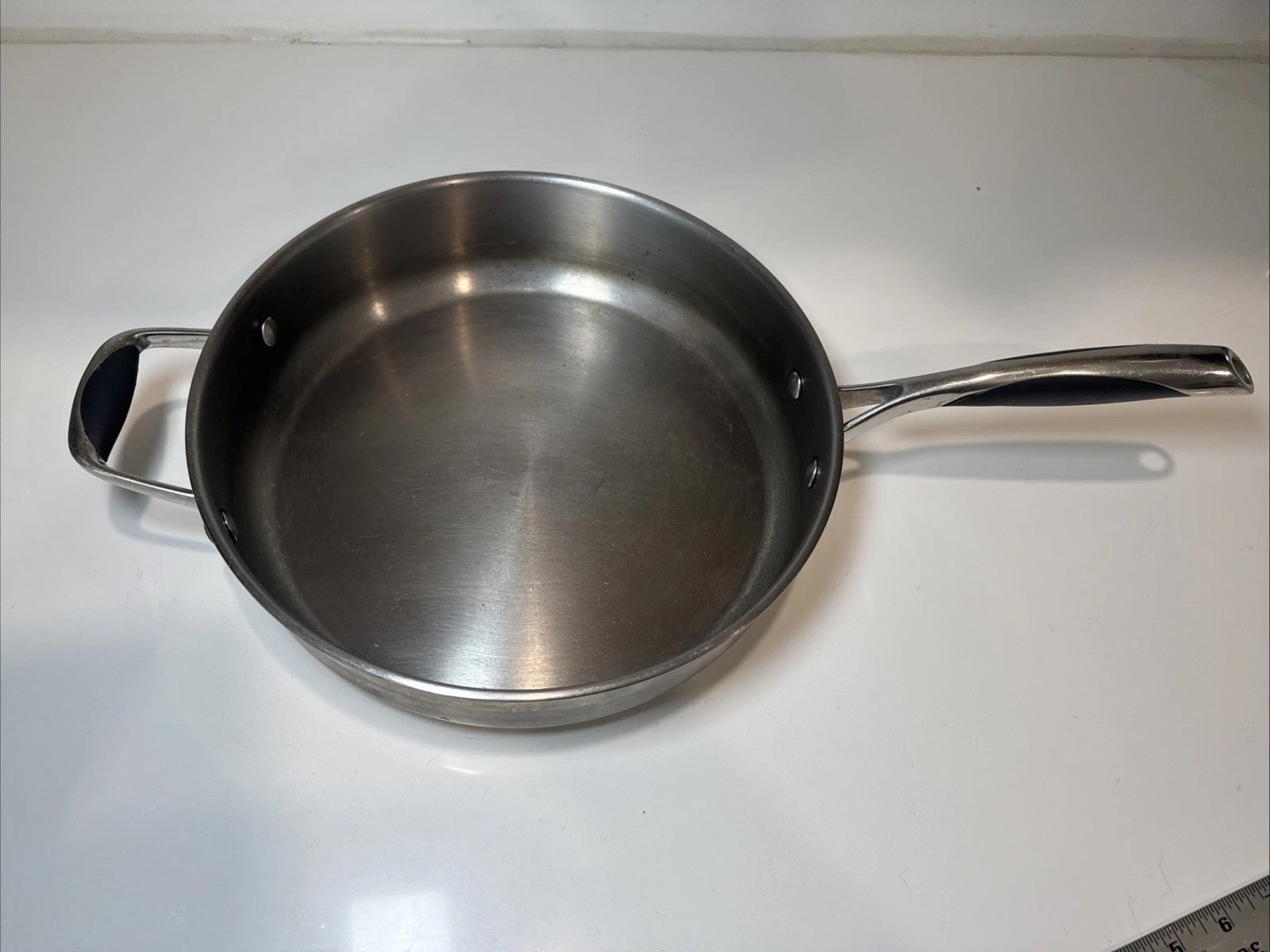IL Mulina Tri Ply Stainless Steel Sautee Pan 5.5 quart 2 handle Induction