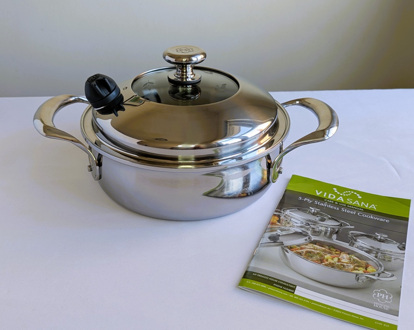 Casserole 2.5 qts – Princess House – Vida Sana 5-Ply