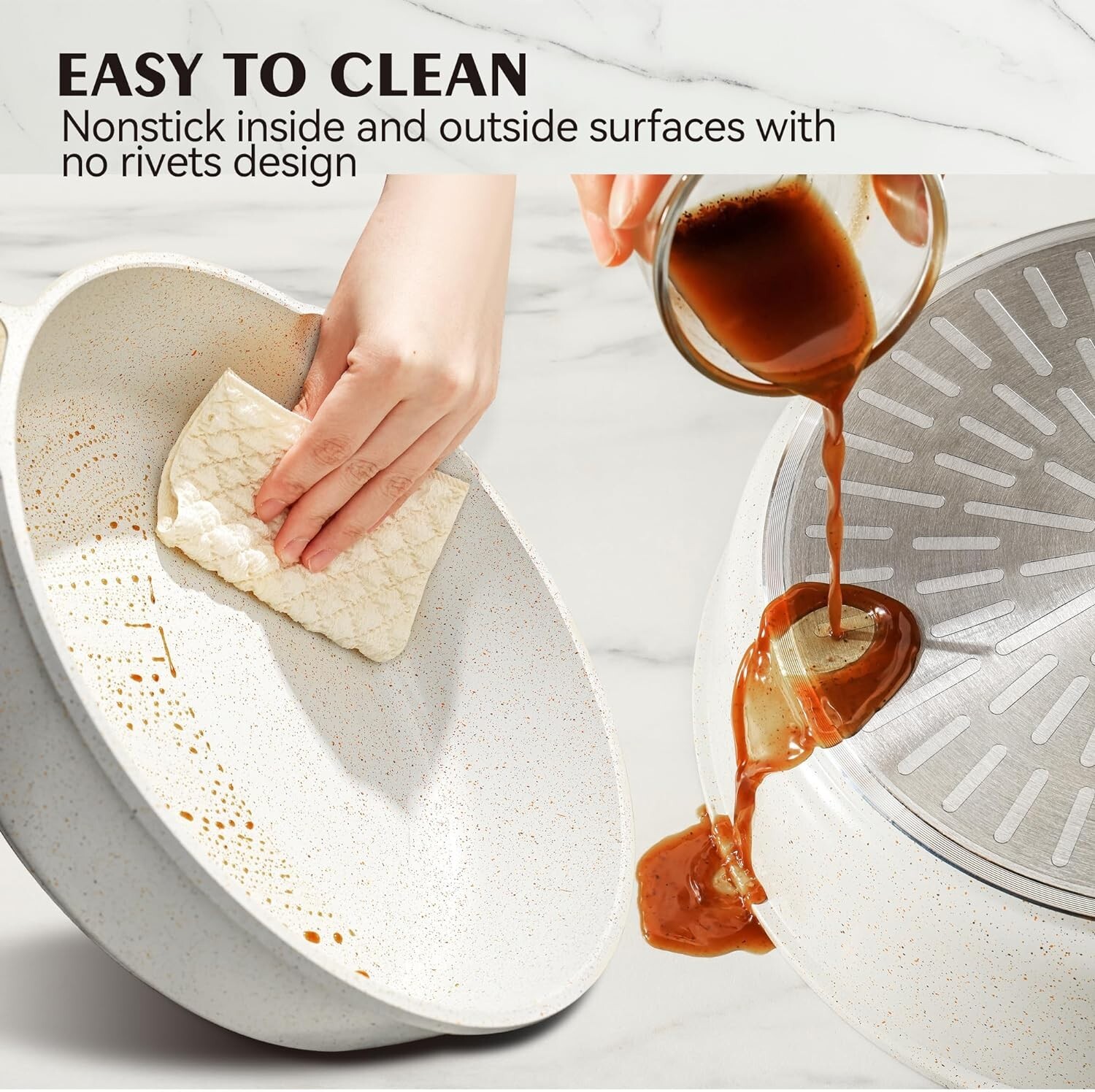 13-Piece Nonstick Ceramic Cookware Set Healthy Pots and Pans PFAS PFOA Free