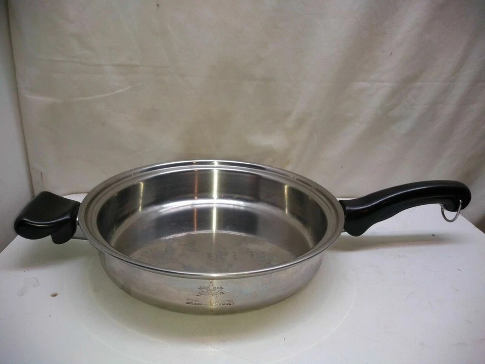 Saladmaster Skillet 11″ TP304-316 Surgical Stainless Steel Roaster Pan & Lid