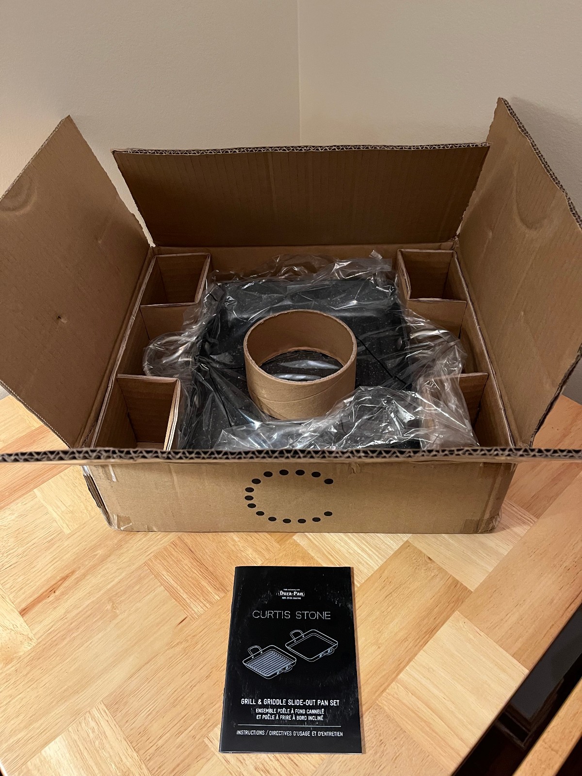 Curtis Stone Grill and Griddle Slide Out Pan Set~Stone Gray~Brand New in Box