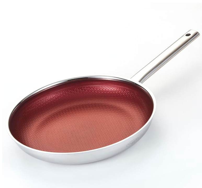 Hexclad Cladin Stainless Steel Pan Nonstick 11″ Frying Pan – No Lid