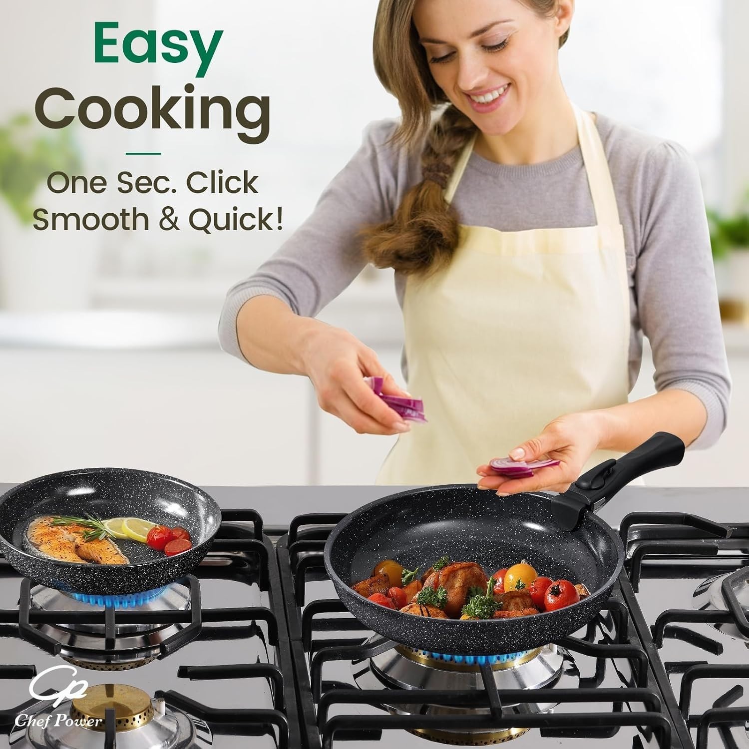 Versatile Chef Power 19-Piece Cookware Set – Non-toxic, Multi-Functional Relief