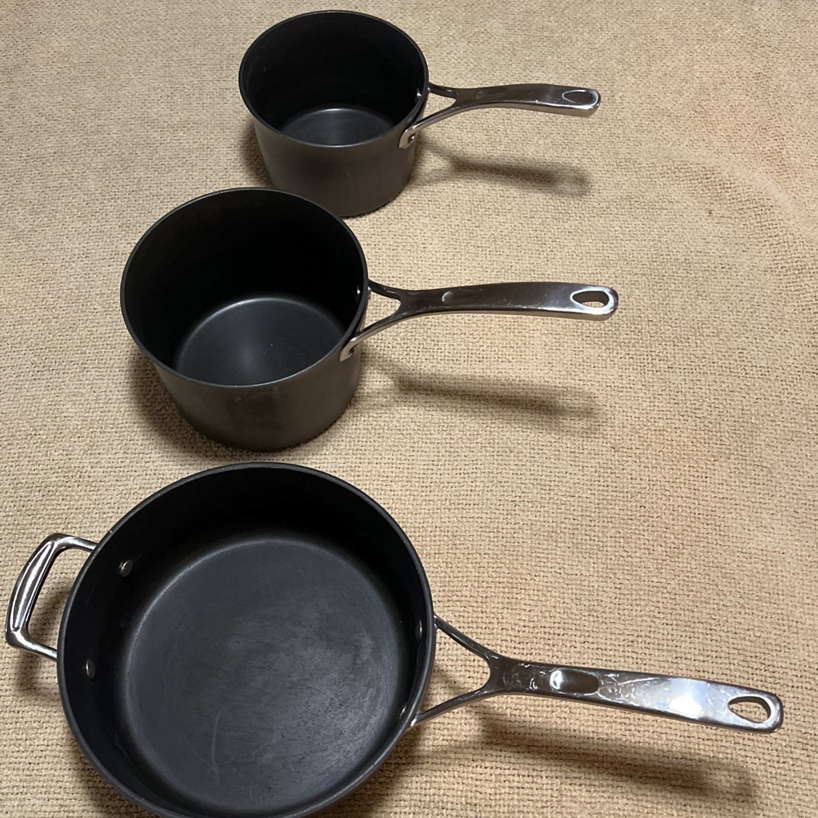 Kirkland Signature Hard Anodized Saucepans 2,3,4 Qt Professional Quality