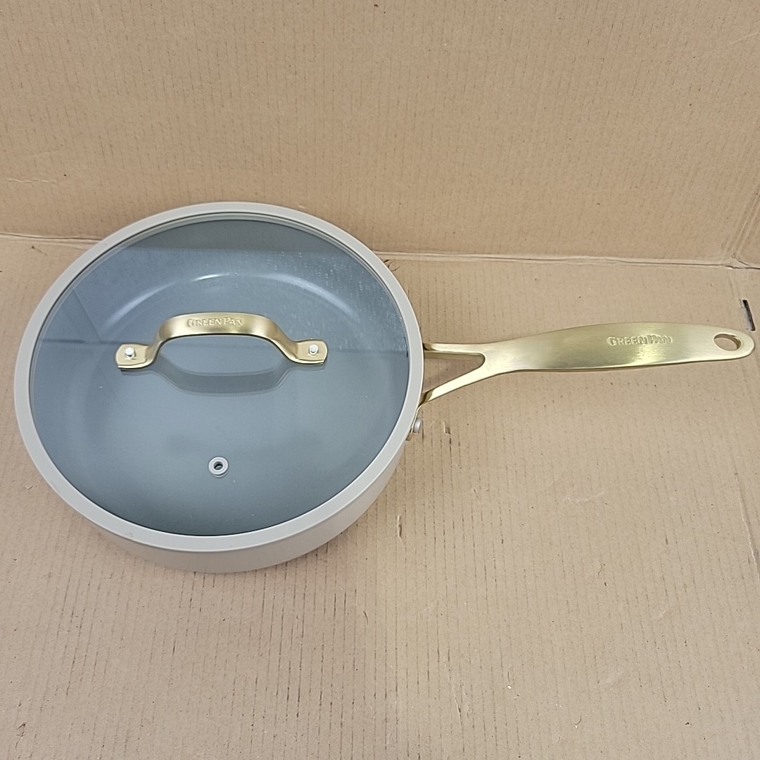 Greenpan Jewel Pro Hard Anodized Ceramic Non-stick 2.69 Qt Saute Pan With Lid