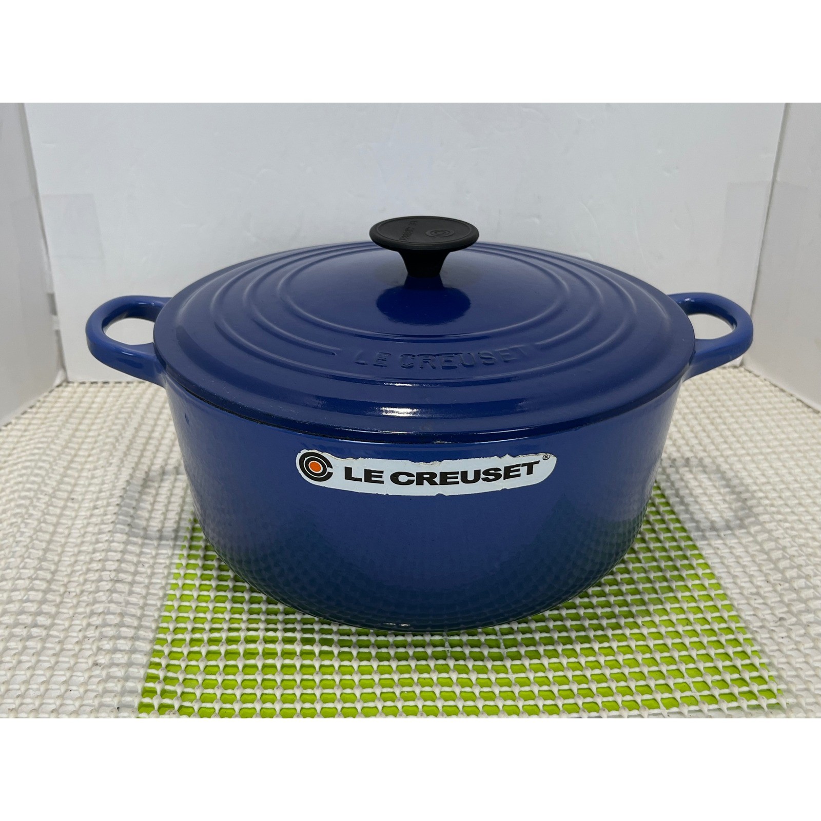 Le Creuset Cobalt Blue Enameled Cast Iron Round Dutch Oven 26 5.5 Qt Made France