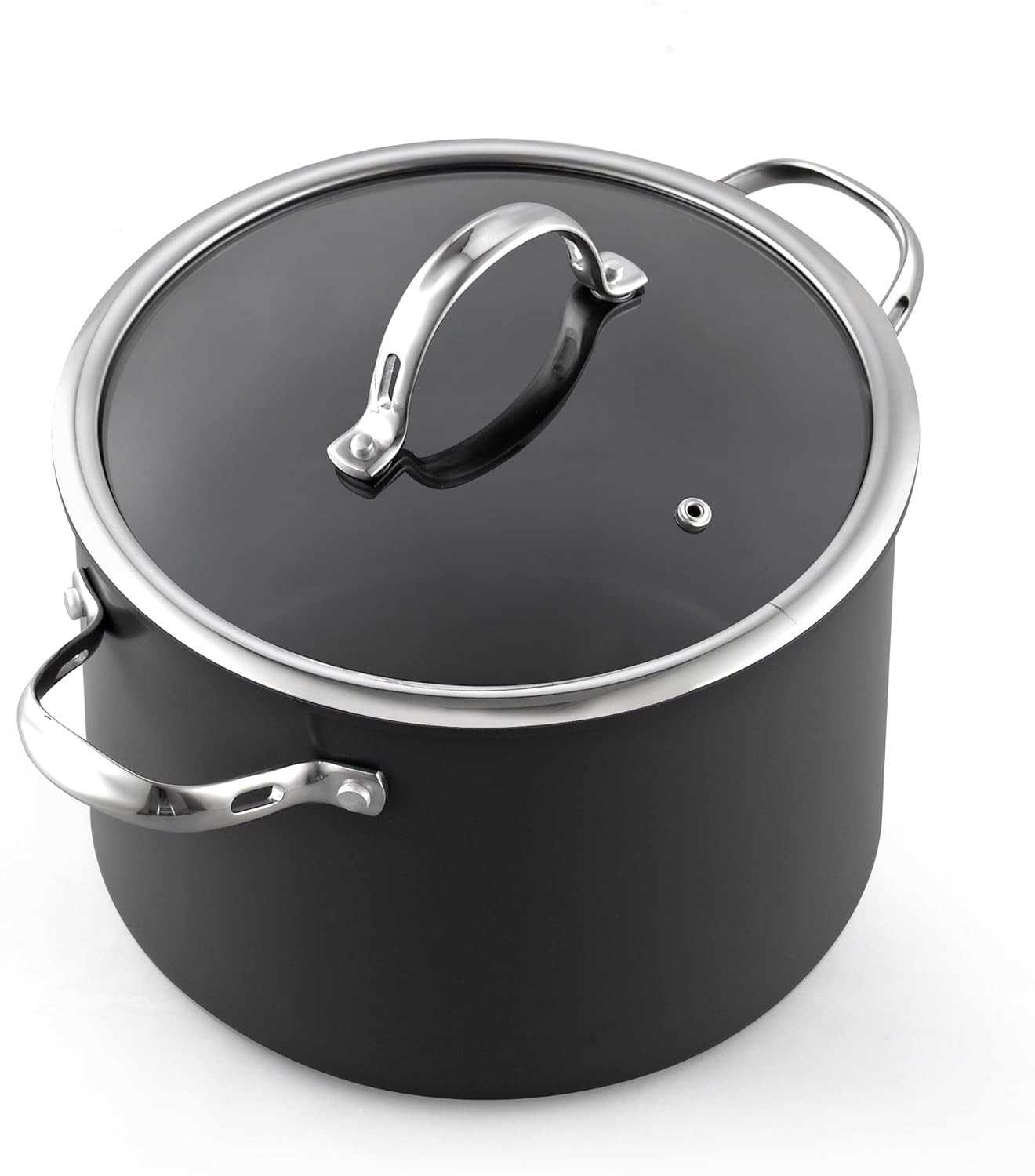 Classic 7-Quart Stock Pot Dutch Oven Casserole W/ Glass Lid Hard Anodized