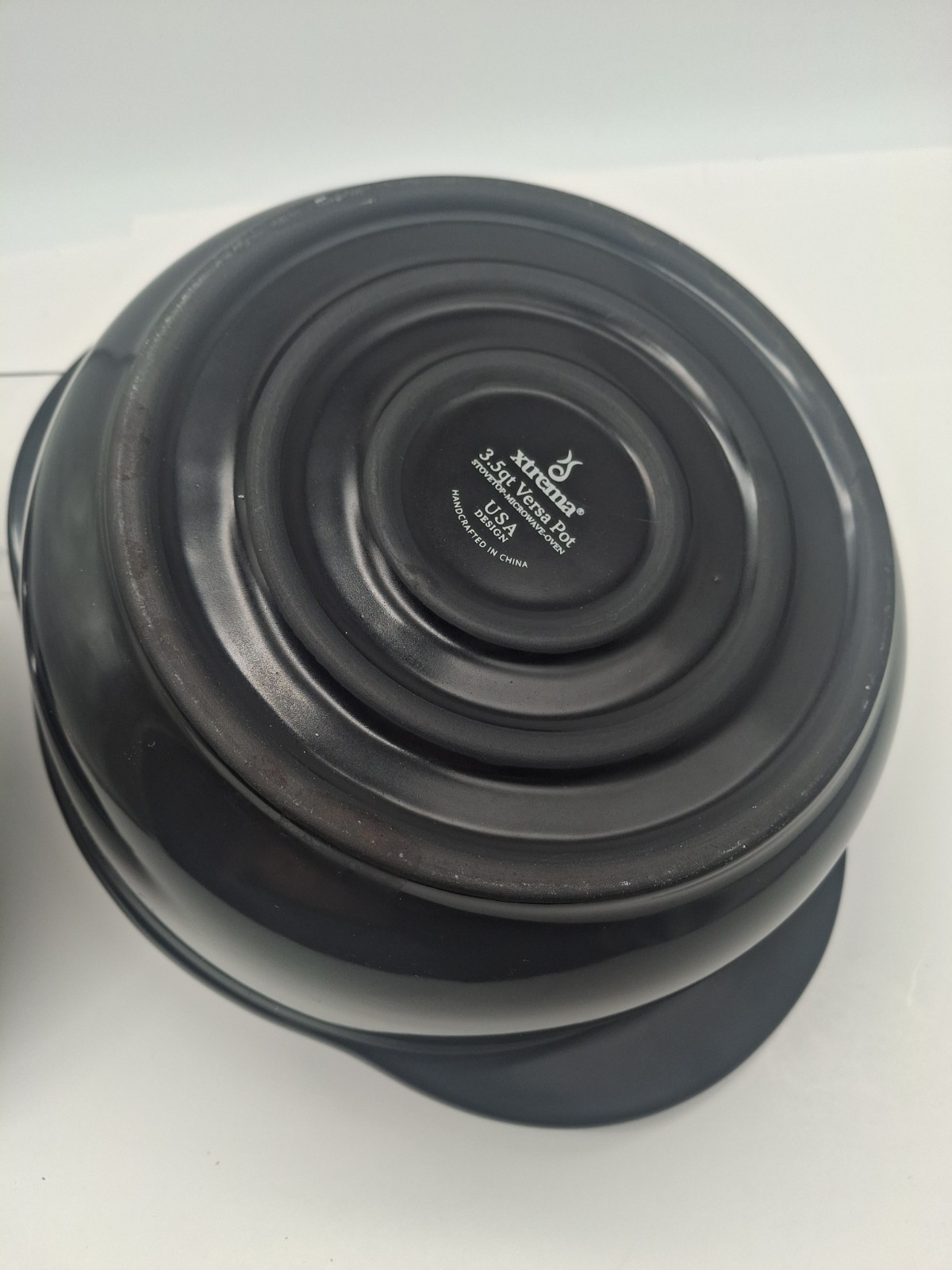 Xtrema Sauce Pot 3.5 qt Black Ceramic Stovetop Microwave Oven Safe with Lid