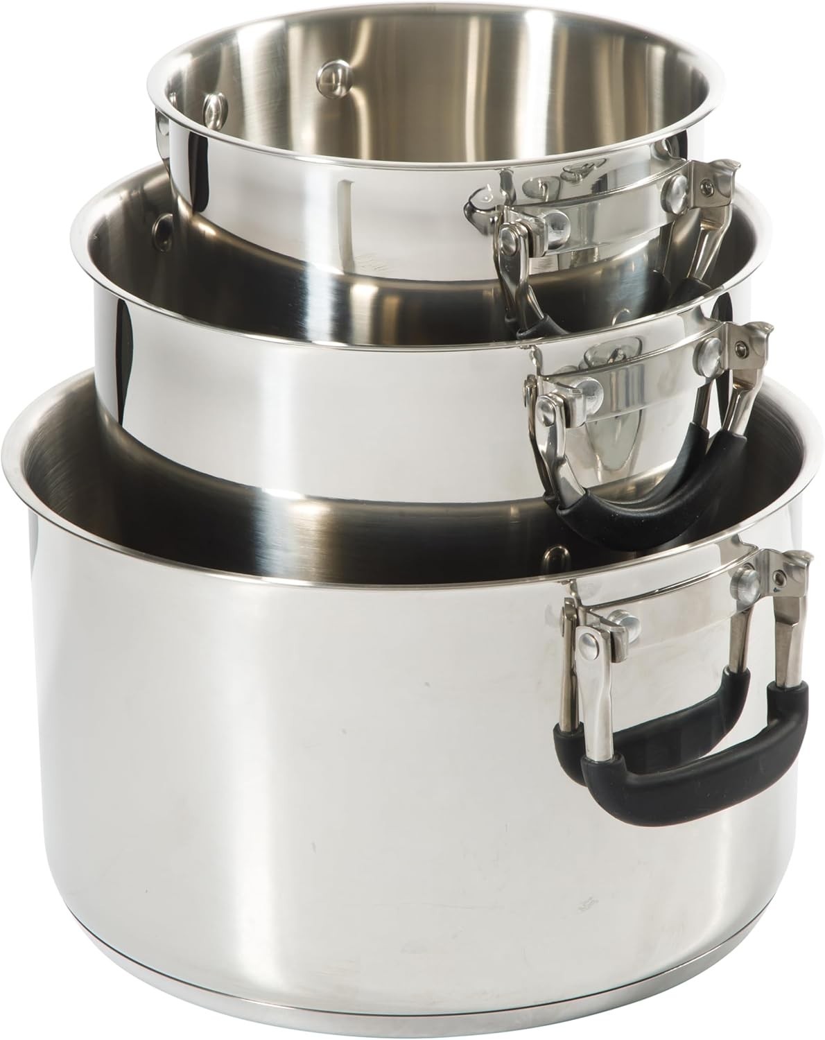 Oster Platinum Sedwick Stackable Stainless Steel Pots & Pans Cookware Set