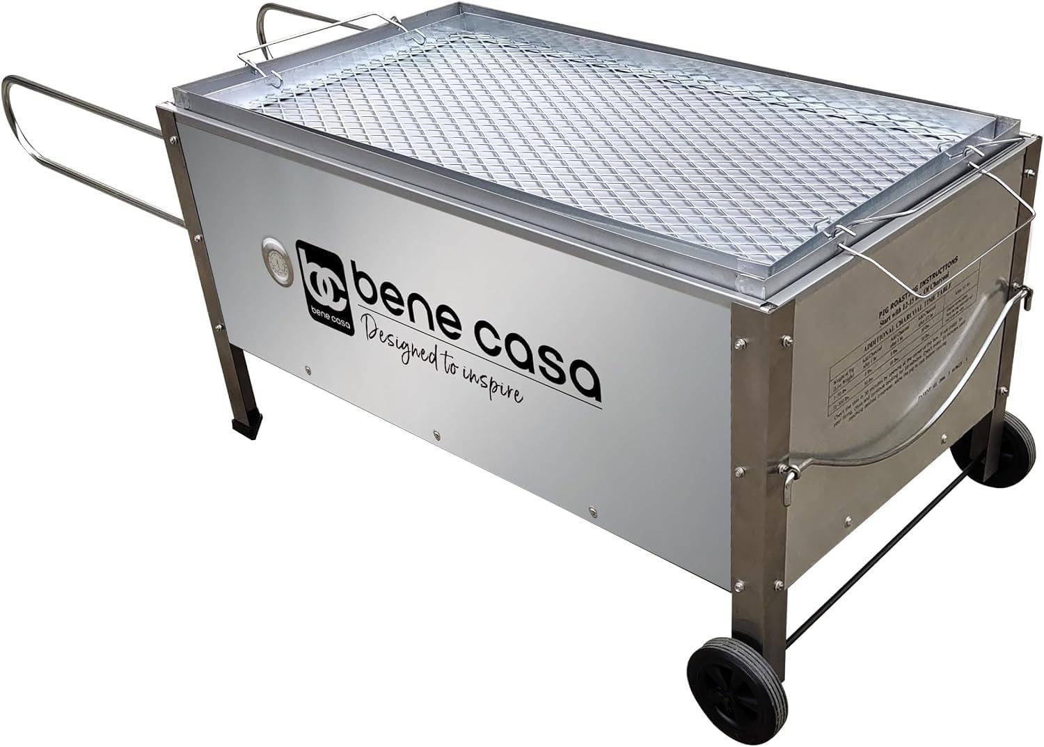 Bene Casa Black Caja Asadora Roasting Box with Window, 100lb (Steel)