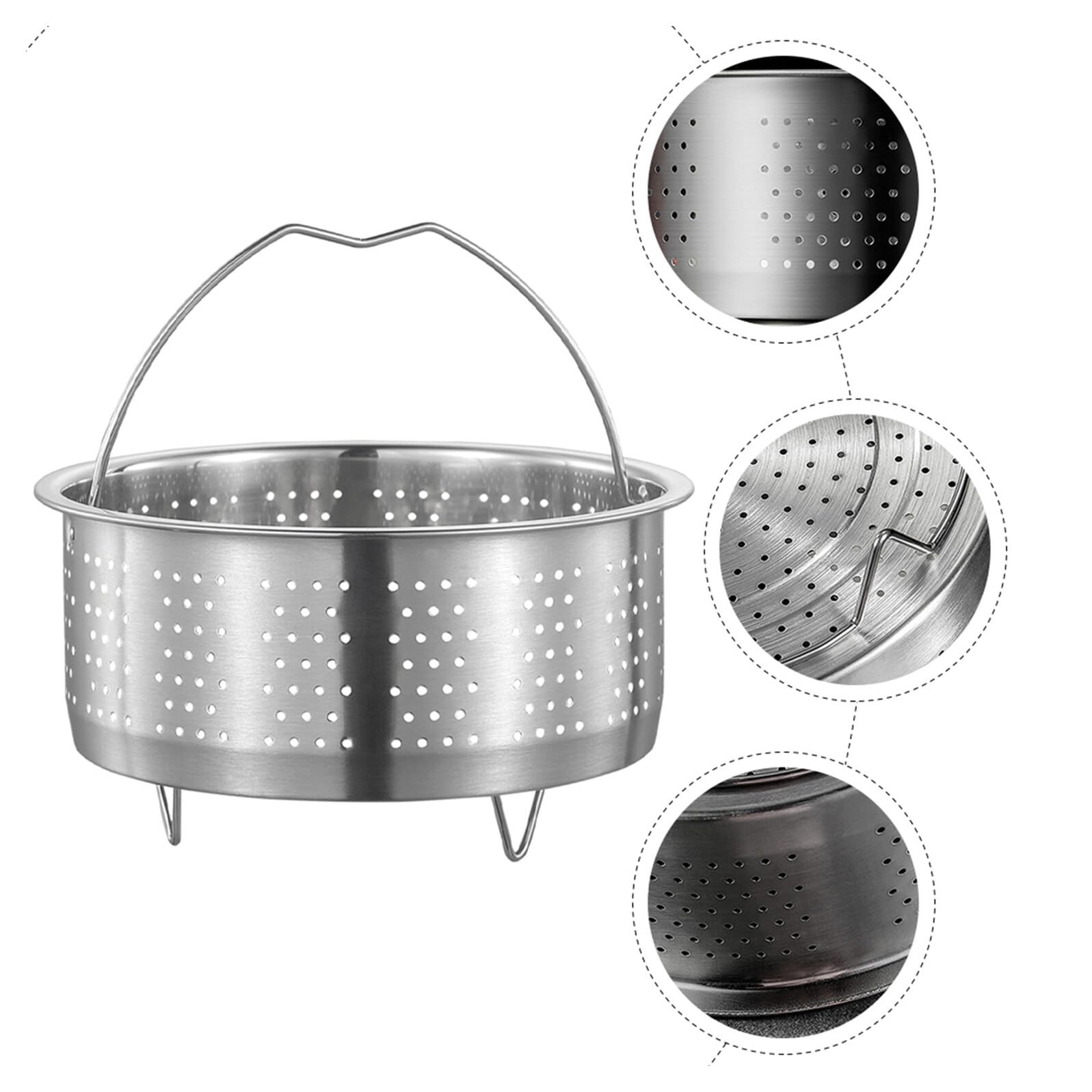 Upkoch Mesh Strainer Steamer Basket Stainless Steel Vegetable Steamer Basket