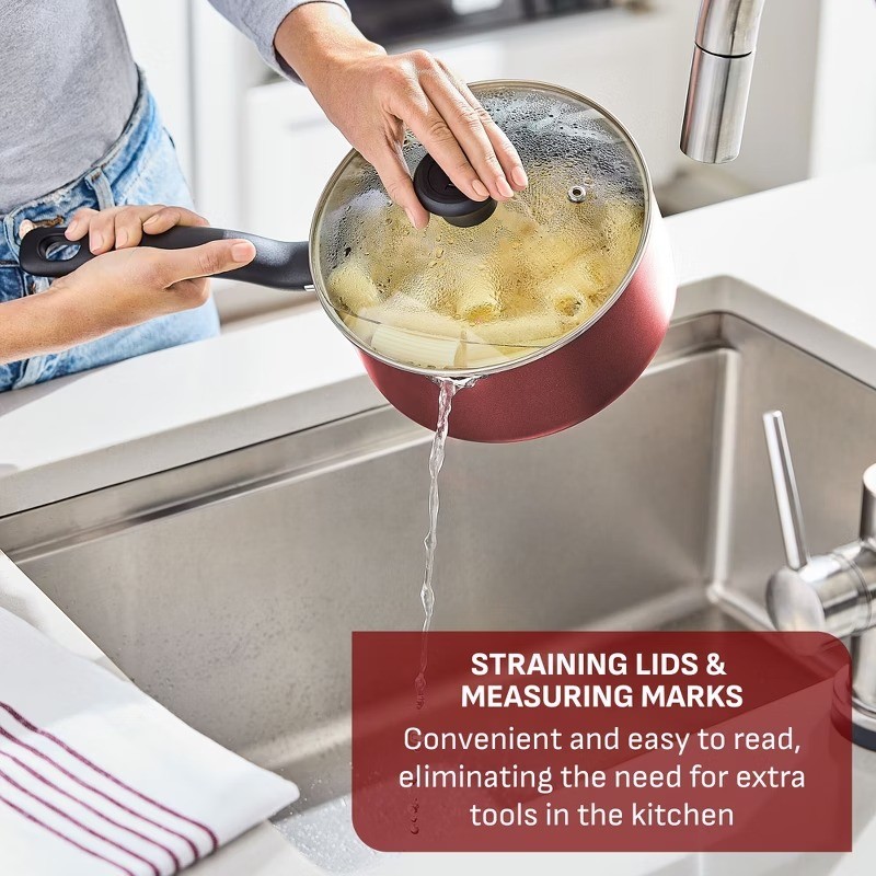 Simply Cook 1.5qt Nonstick Sauce Pan with Lid