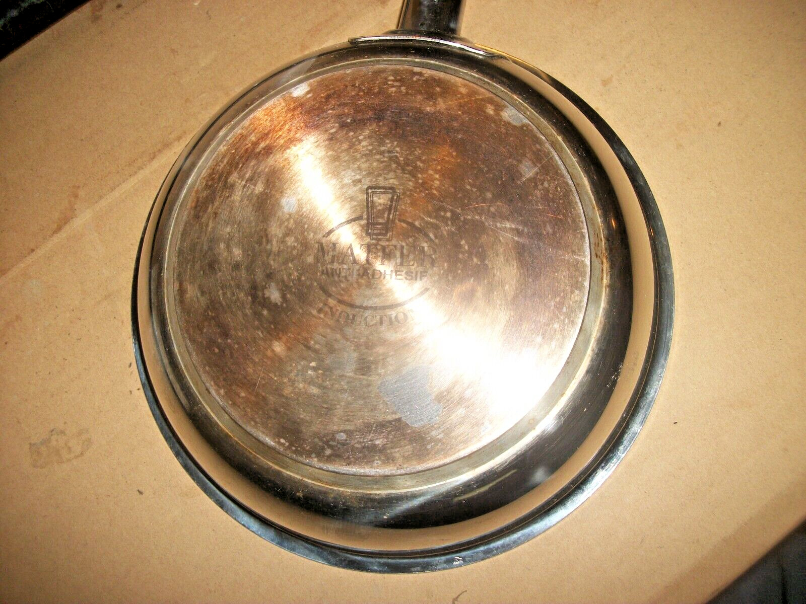 Matfer Small 8″ Inch Nonstick Skillet/Fry Pan -Thick Disk Bottom 18/10 Stainless