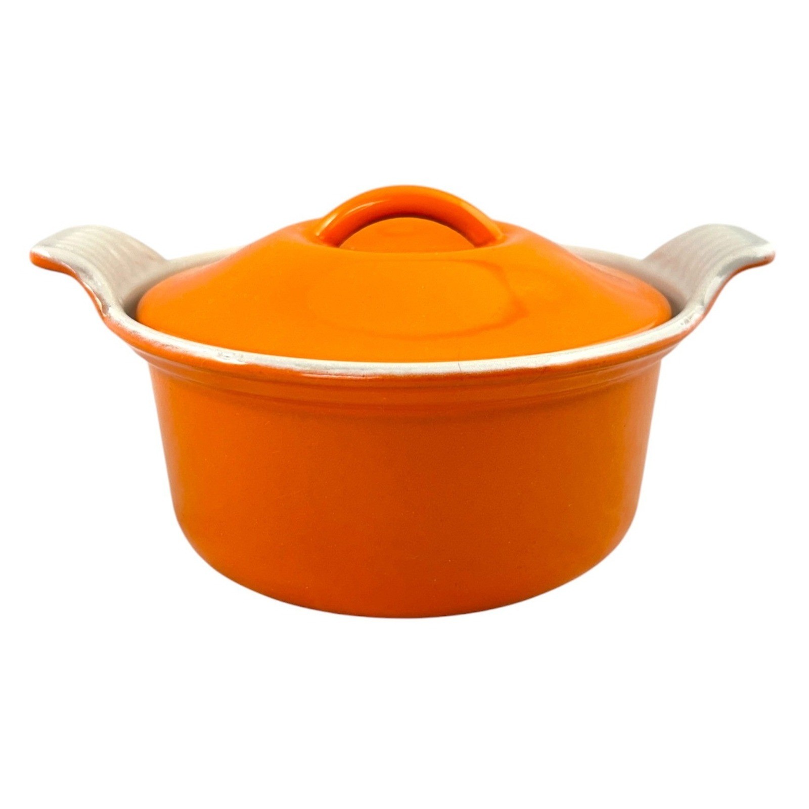 Le Creuset Enameled Cast Iron Mini Round Cocotte #14 Orange Made In France