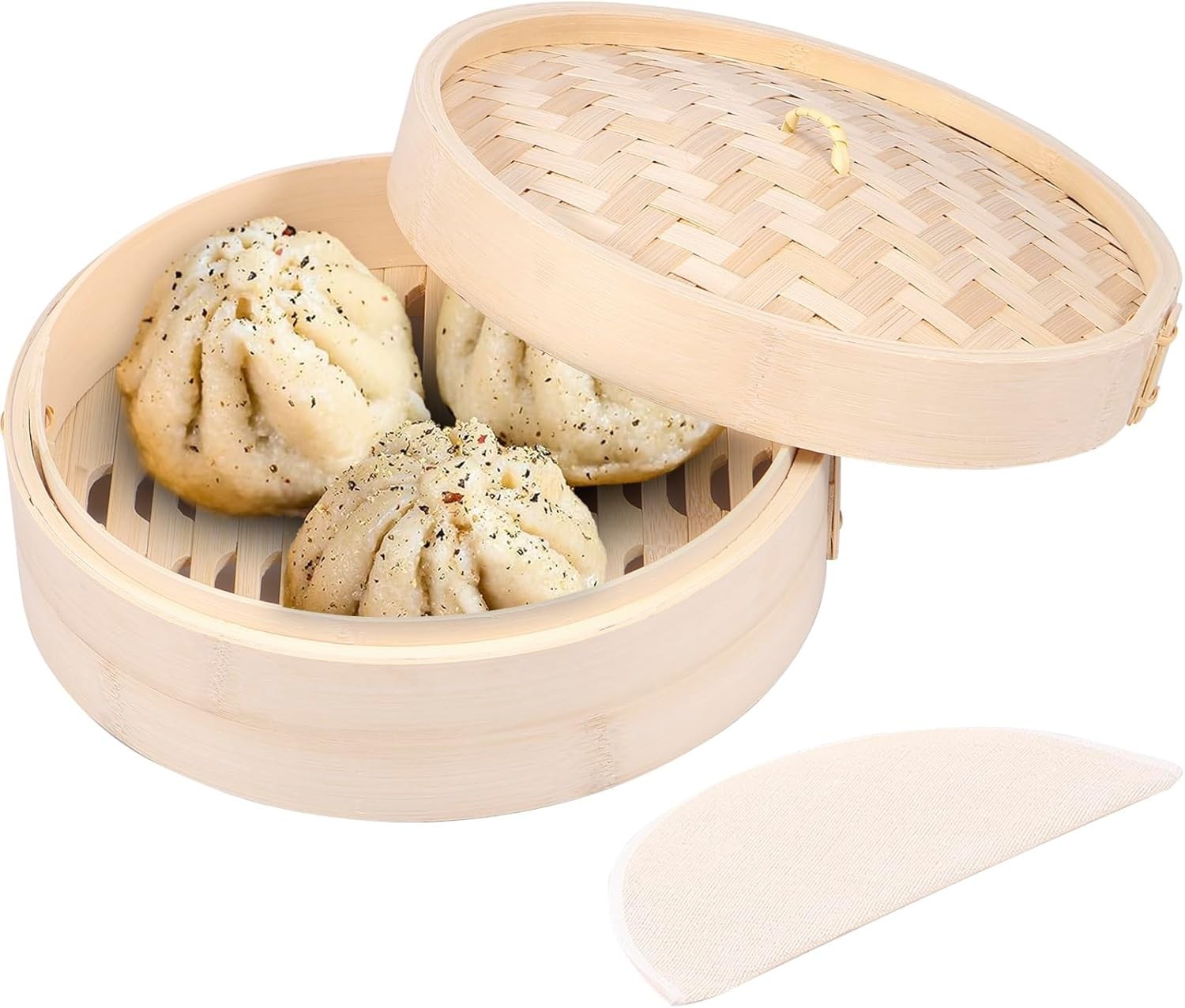 Lightweight Food Steamer Baskets Eco-Friendly Bamboo Steamer for Steaming