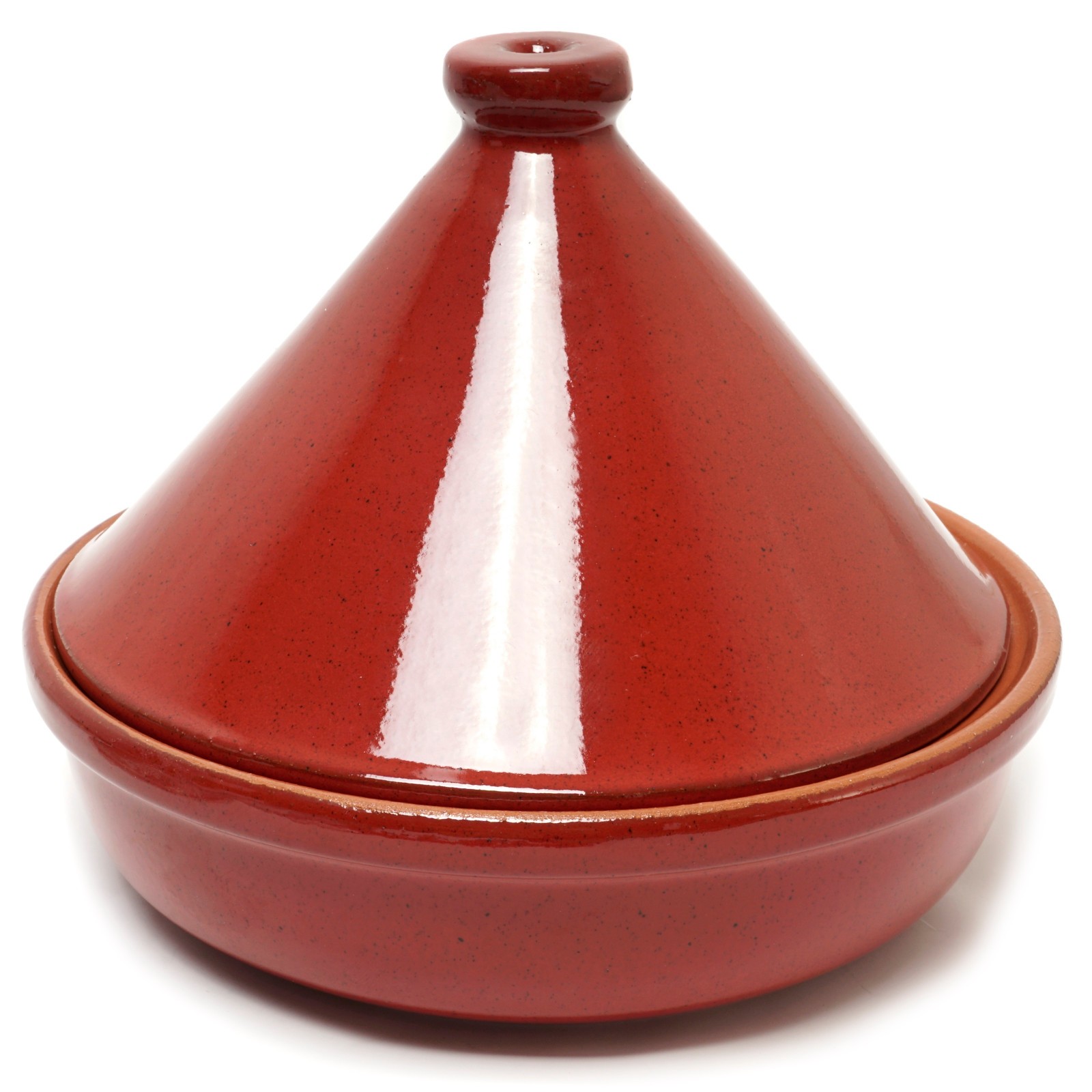 De Silva Red Glazed Terracotta Clay Tagine Cooking Pot Made in Italy 10″ 1.5 Qt