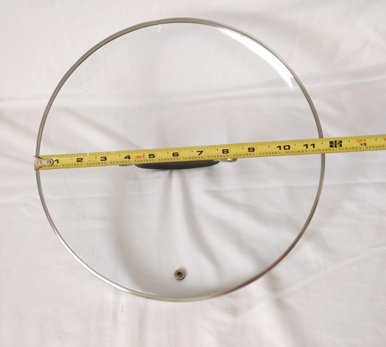 Glass Pot Pan Saucepan Lid Replacement Round Rim: 11.5 in Large Cookware Glass