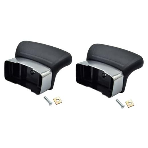 2 Pcs Replacement Handles for Pots and Pans Anti-Scald Pot Handle Stype-A Black