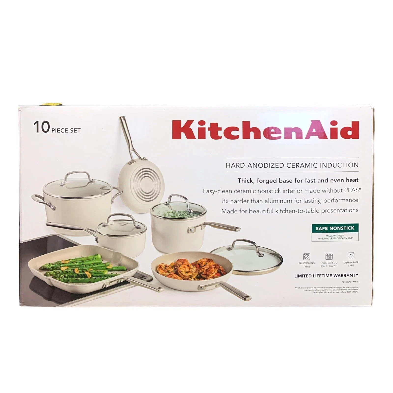 KitchenAid 10-Piece Hard-Anodized Ceramic Induction Cookware Set