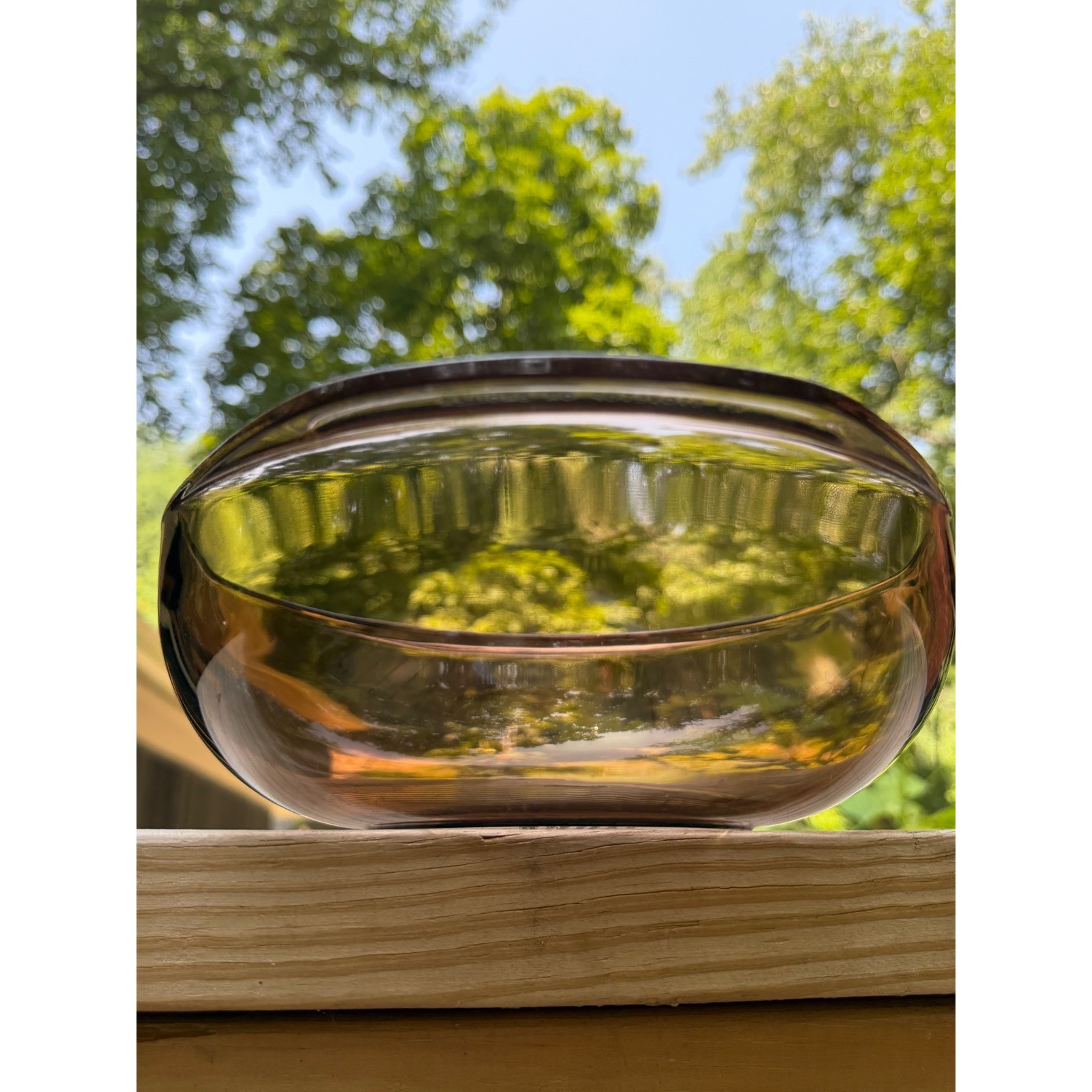 Vintage Pyrex Fireside Smoked Glass Mixing Bowl 024 2L | Brown Amber Glass Dish